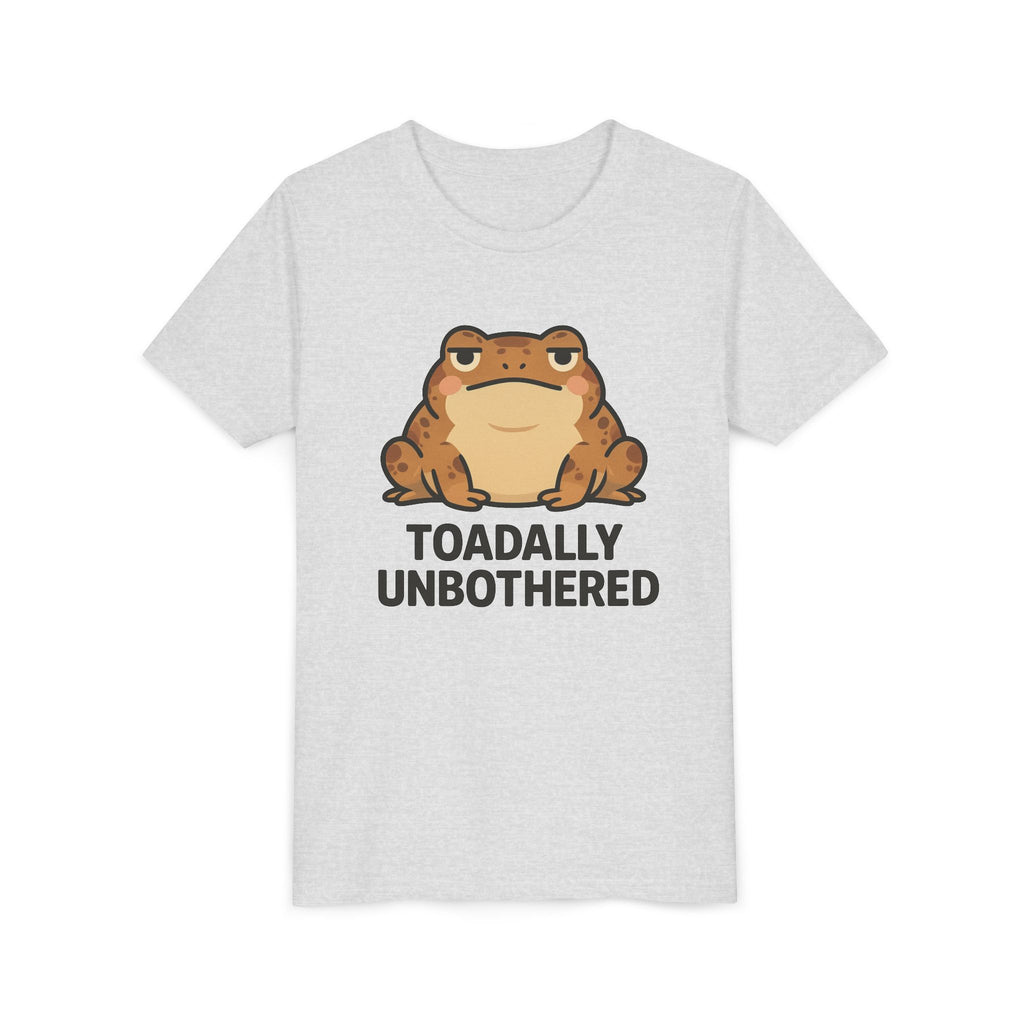 Youth Tee — 'Toadally Unbothered' Cute Frog Graphic Shirt for Kids