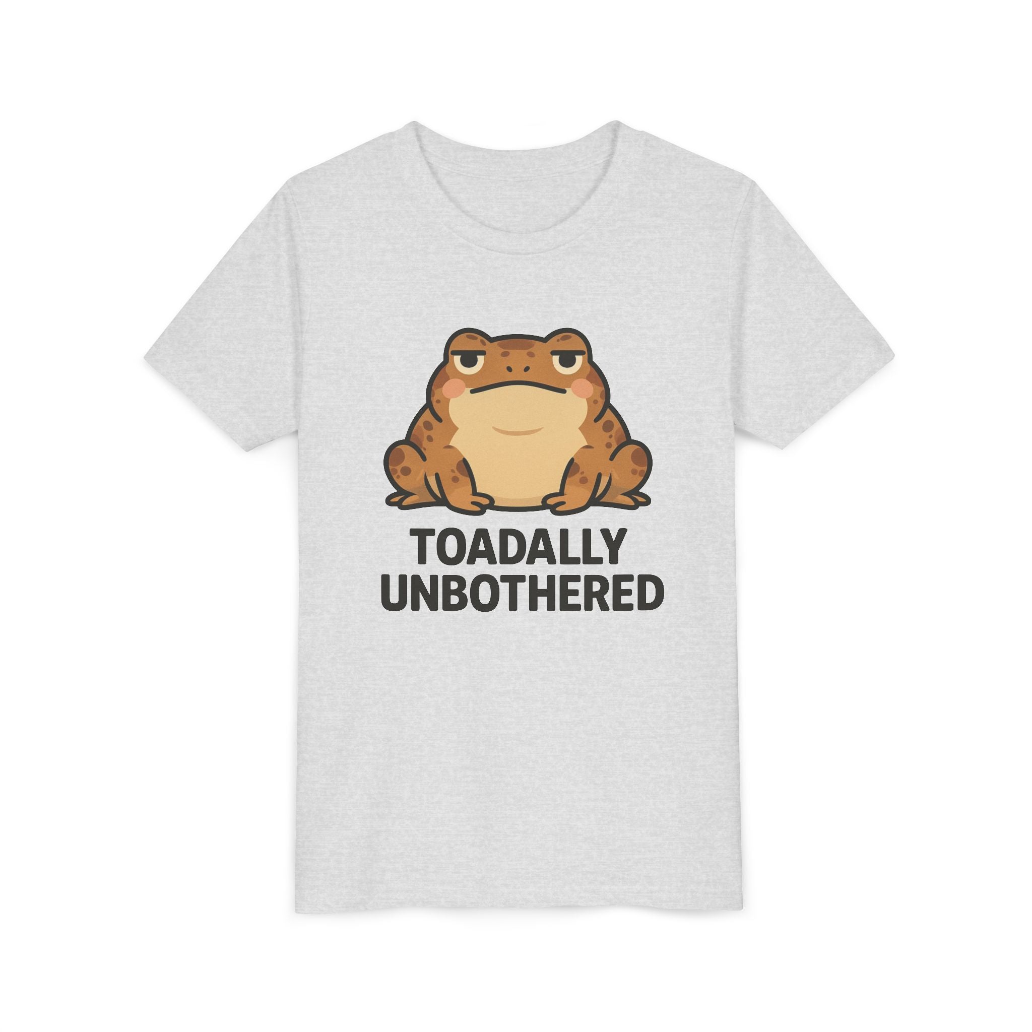 Youth Tee — 'Toadally Unbothered' Cute Frog Graphic Shirt for Kids