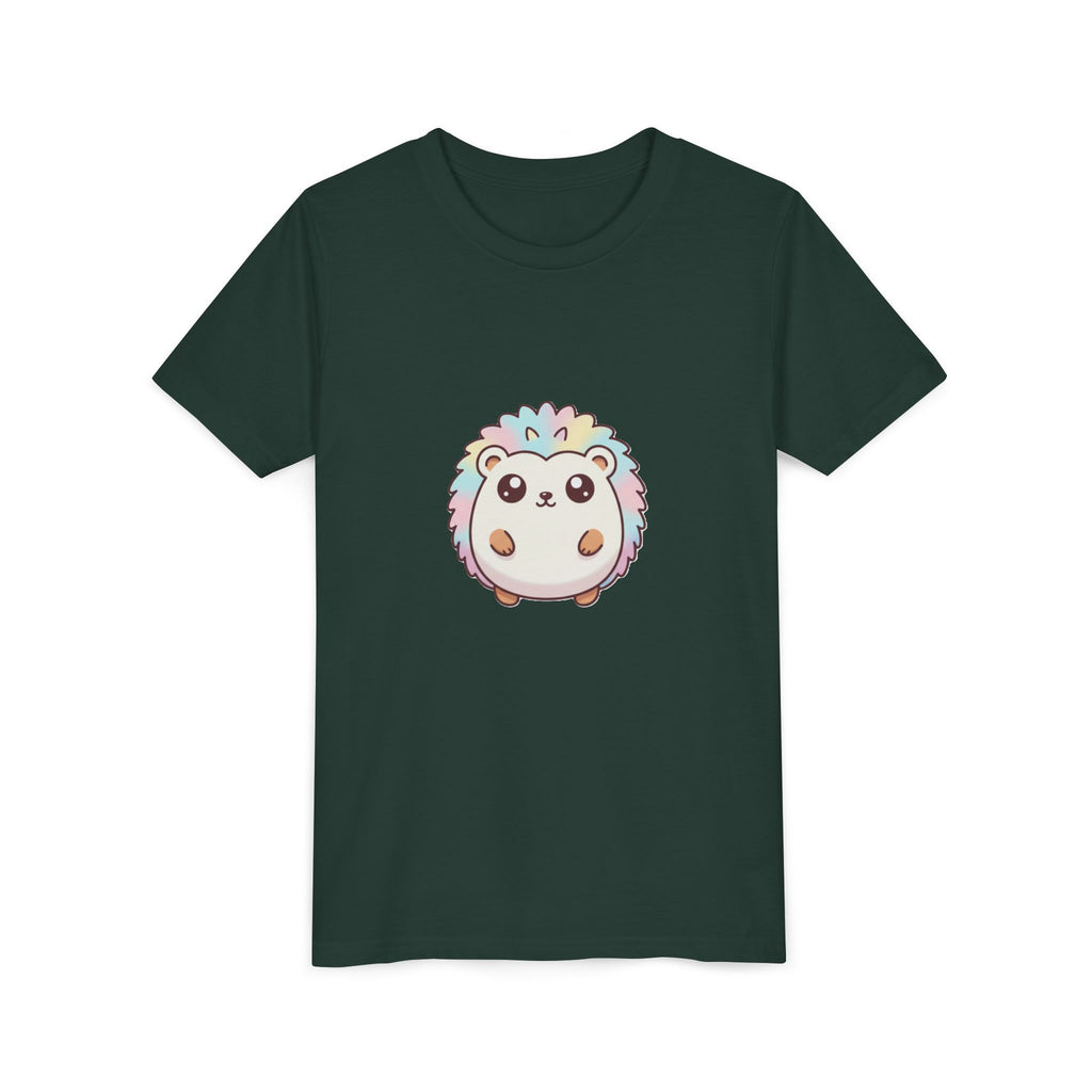 Kids Rainbow Hedgehog T‑Shirt — Cute Pastel Animal Youth Tee