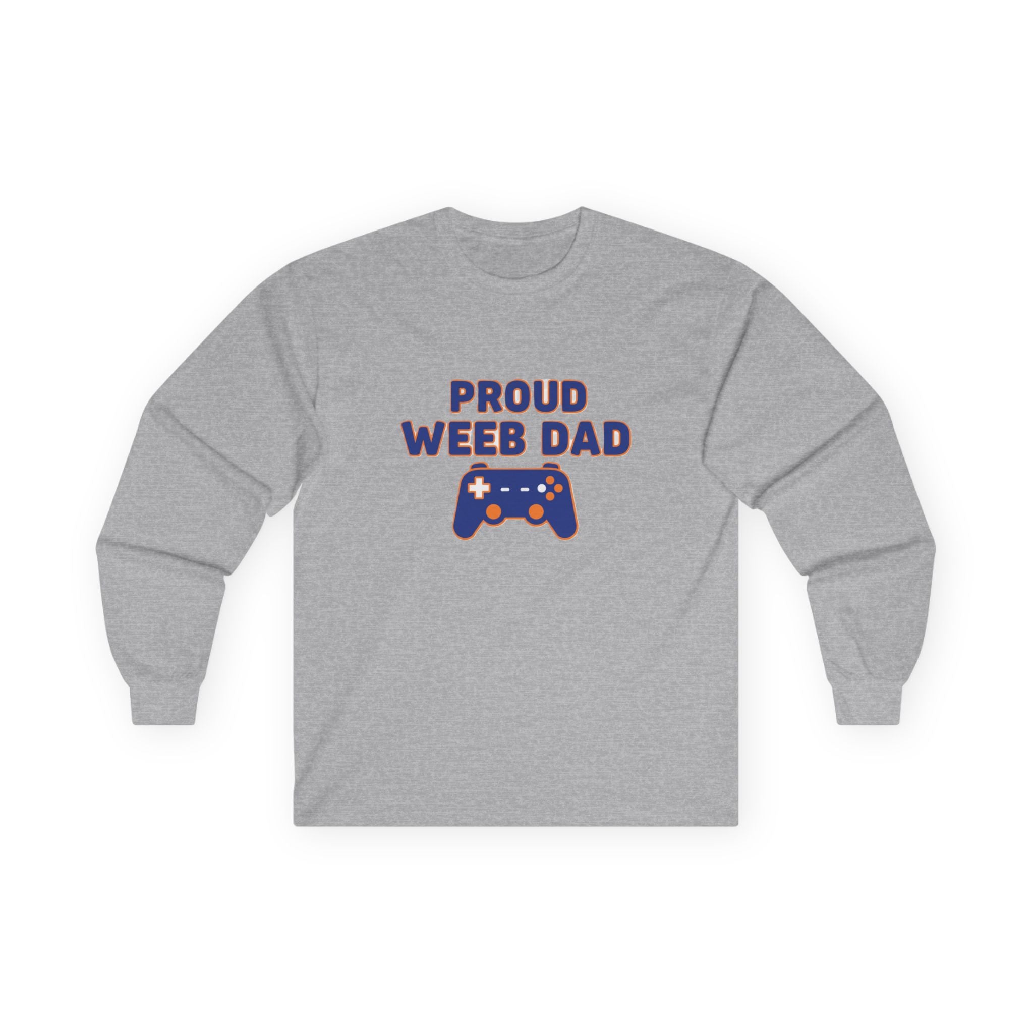 Proud Weeb Dad Long Sleeve Tee — Gamer Controller Graphic - Adult