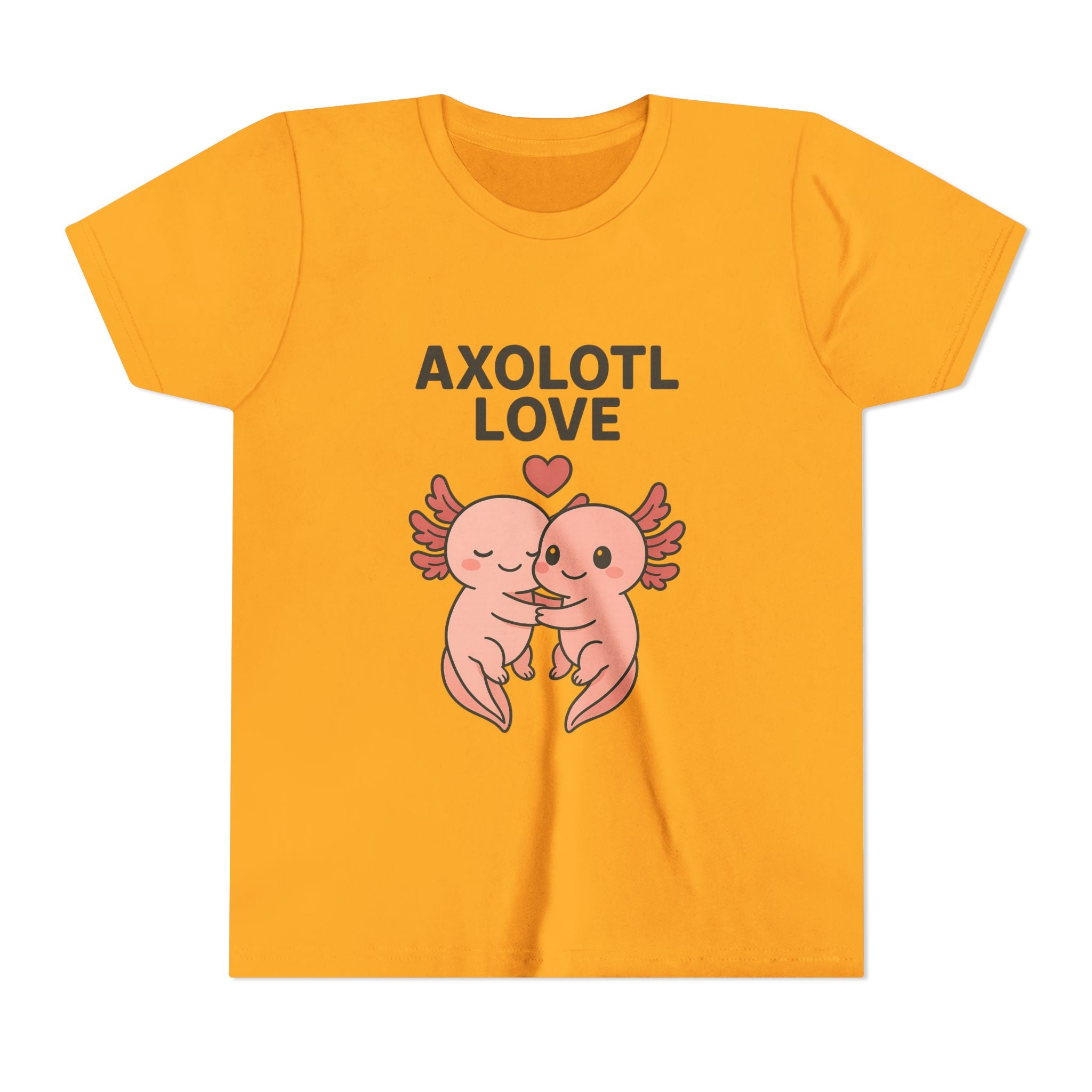 Axolotl Love Youth Tee – Cute Hugging Axolotl Salamander Kids Shirt - Kids