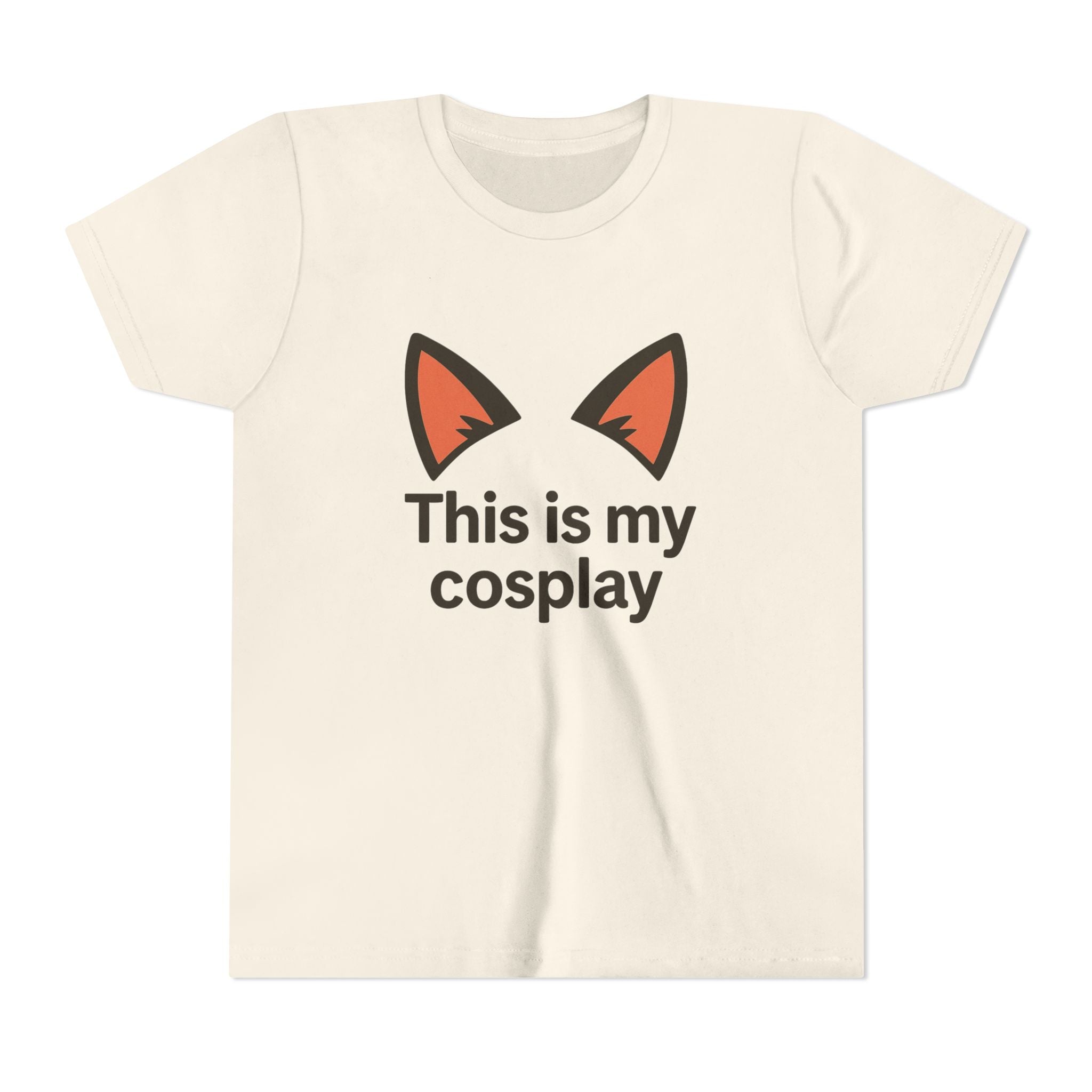 Youth Tee — "This Is My Cosplay" Fox Ear Costume Shirt