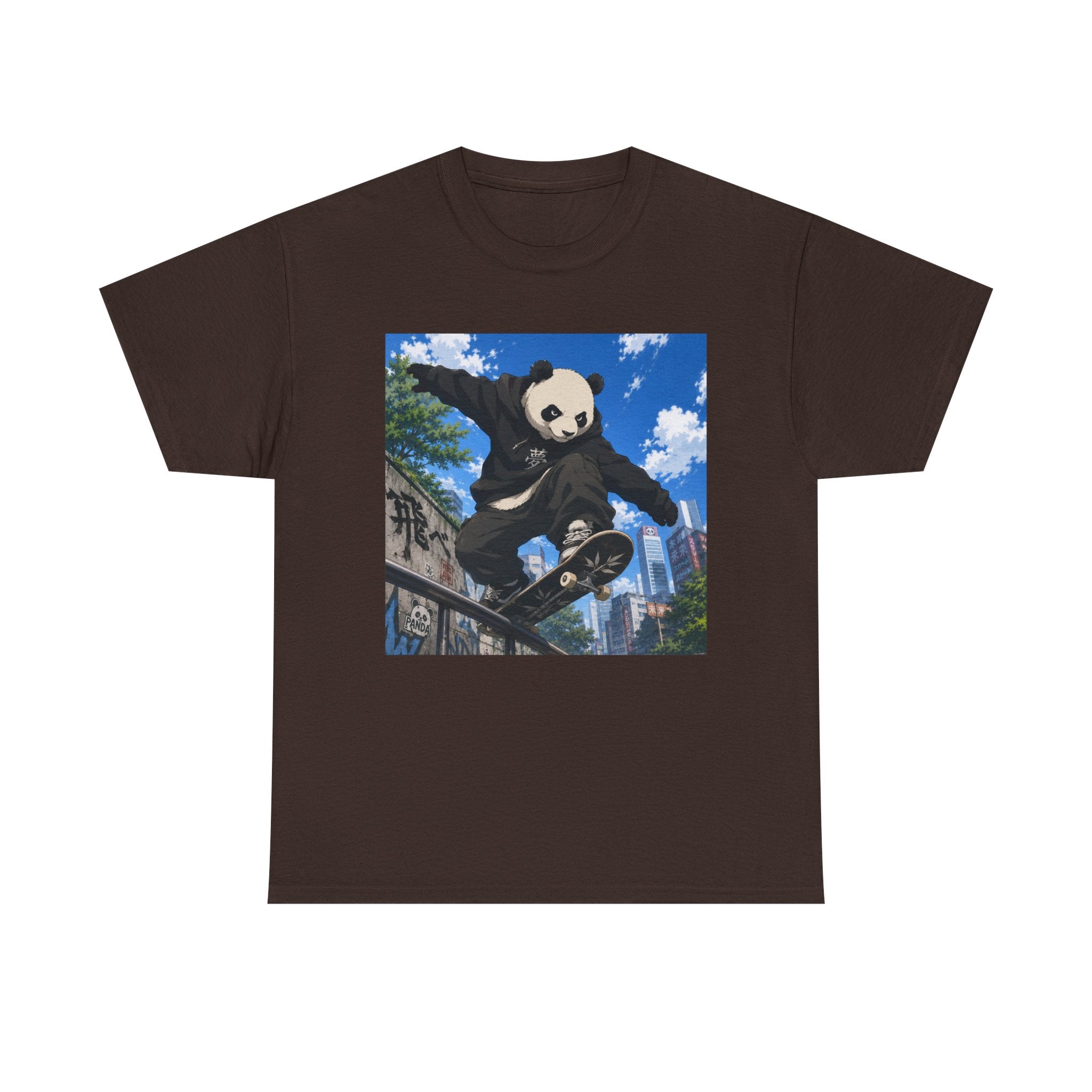 Panda Skateboarder T-Shirt — Urban Skate Panda Graphic Tee - Adult
