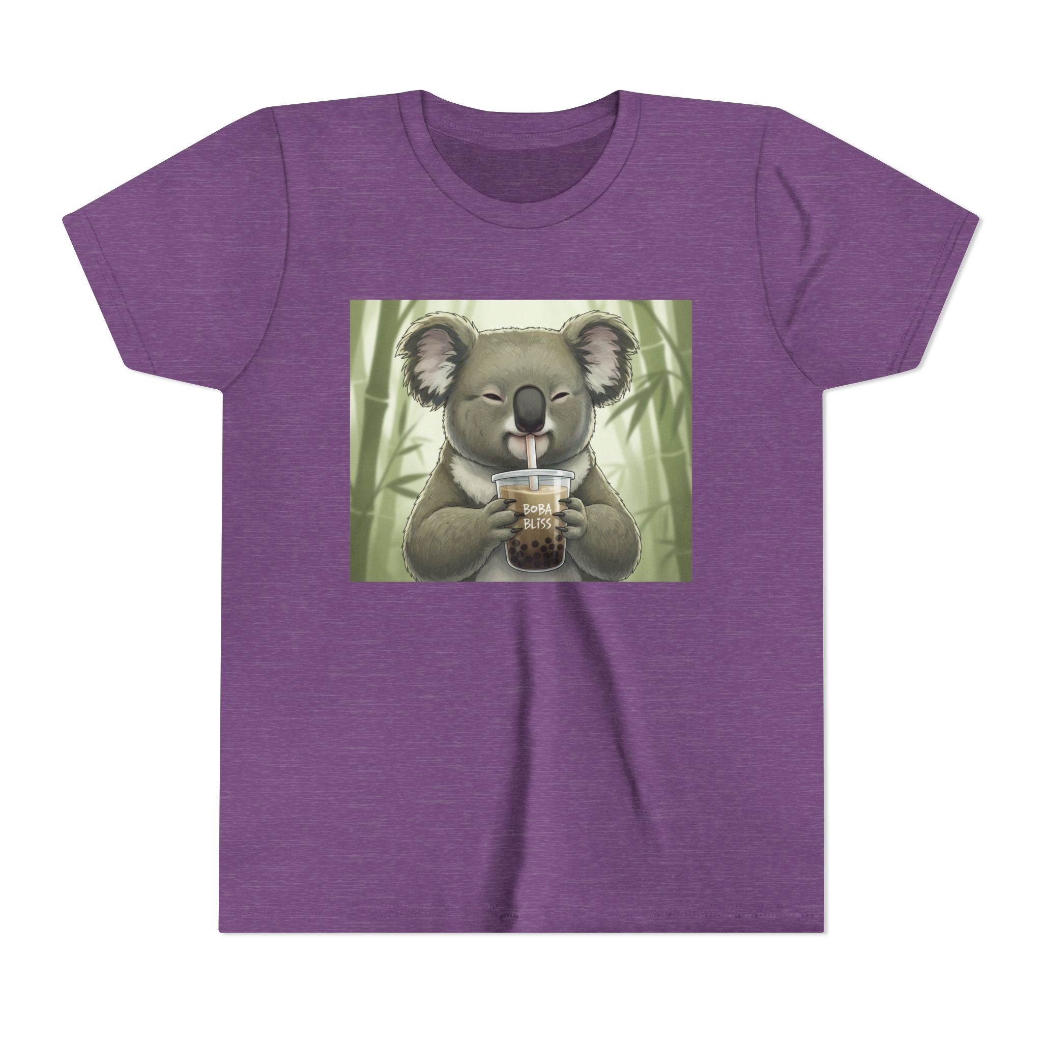 Kids Koala Boba Tea Time T‑Shirt — Cute Koala Drinking Bubble Tea Youth Tee - Kids