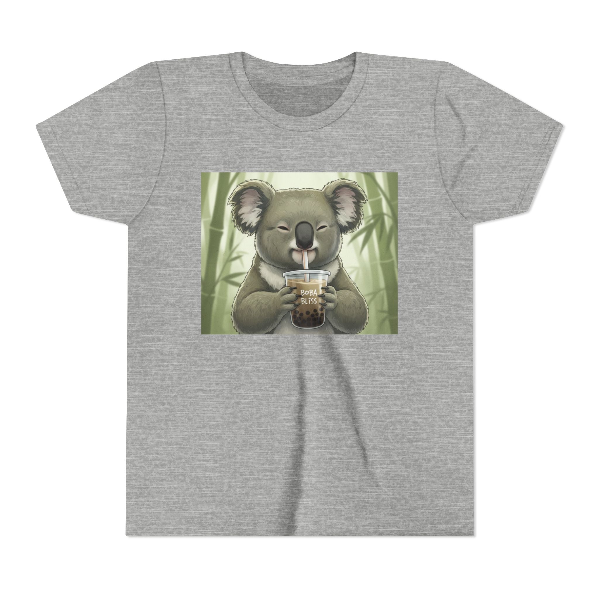 Kids Koala Boba Tea Time T‑Shirt — Cute Koala Drinking Bubble Tea Youth Tee - Kids