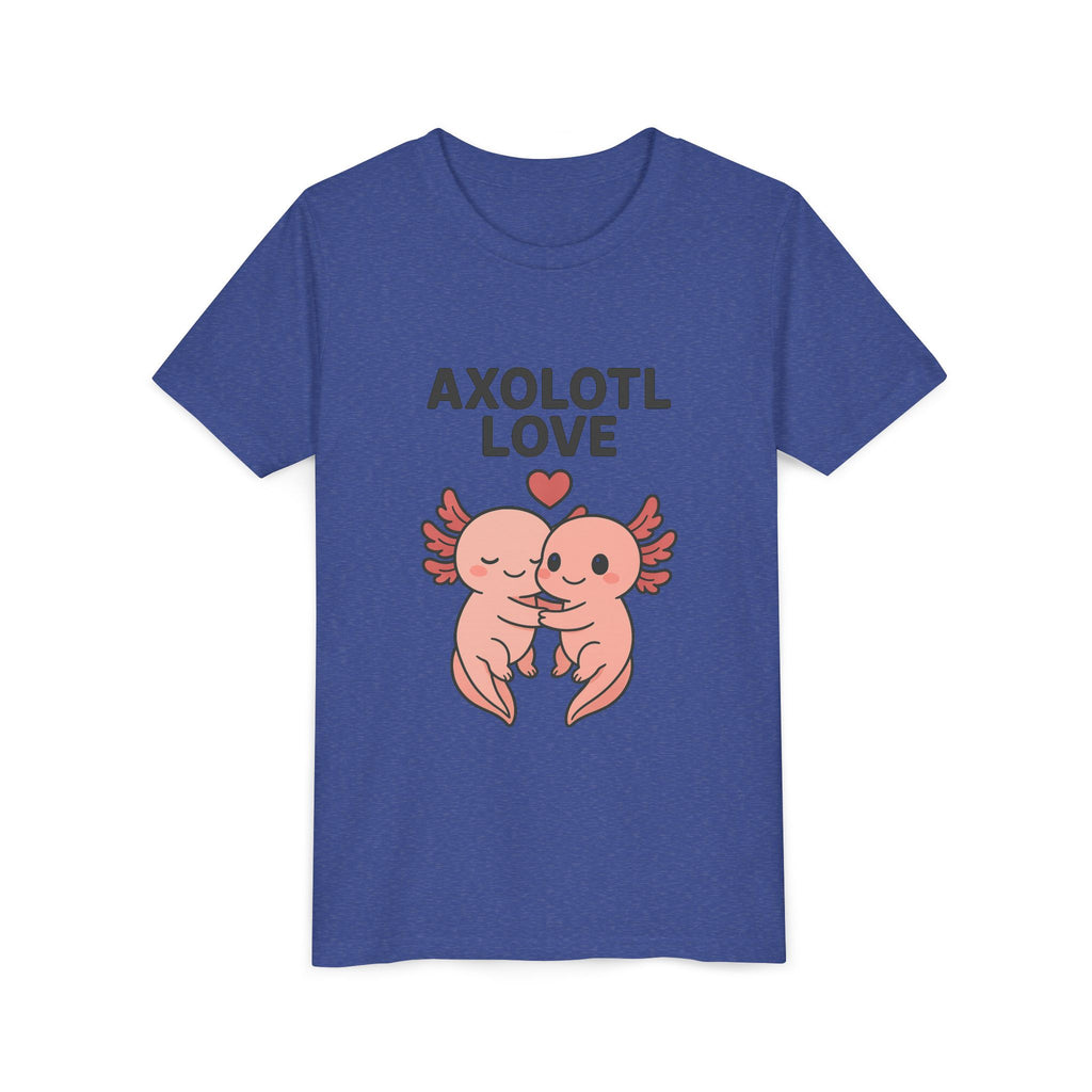 Axolotl Love Youth Tee – Cute Hugging Axolotl Salamander Kids Shirt - Kids