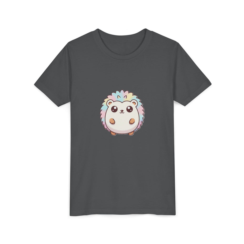 Kids Rainbow Hedgehog T‑Shirt — Cute Pastel Animal Youth Tee