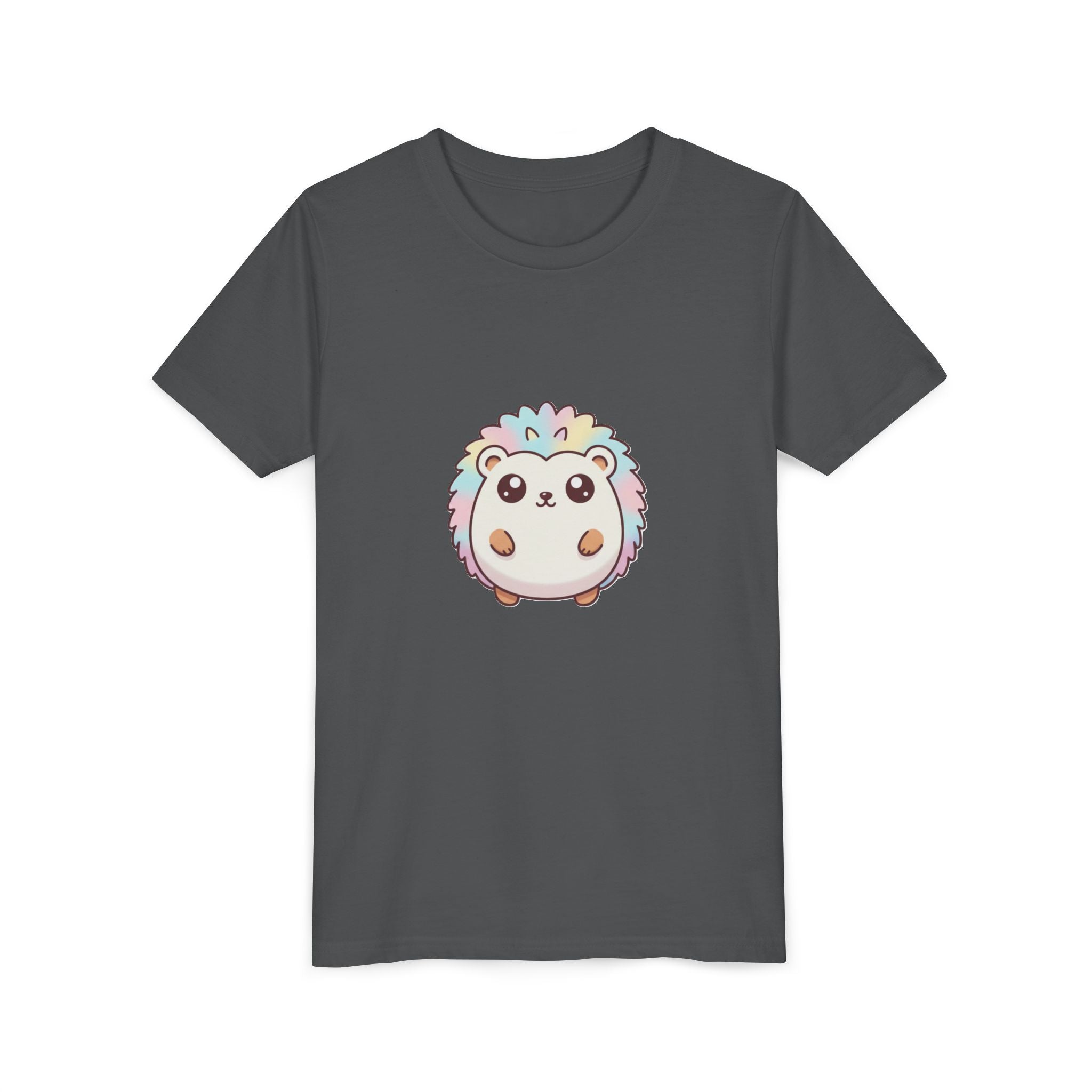 Kids Rainbow Hedgehog T‑Shirt — Cute Pastel Animal Youth Tee