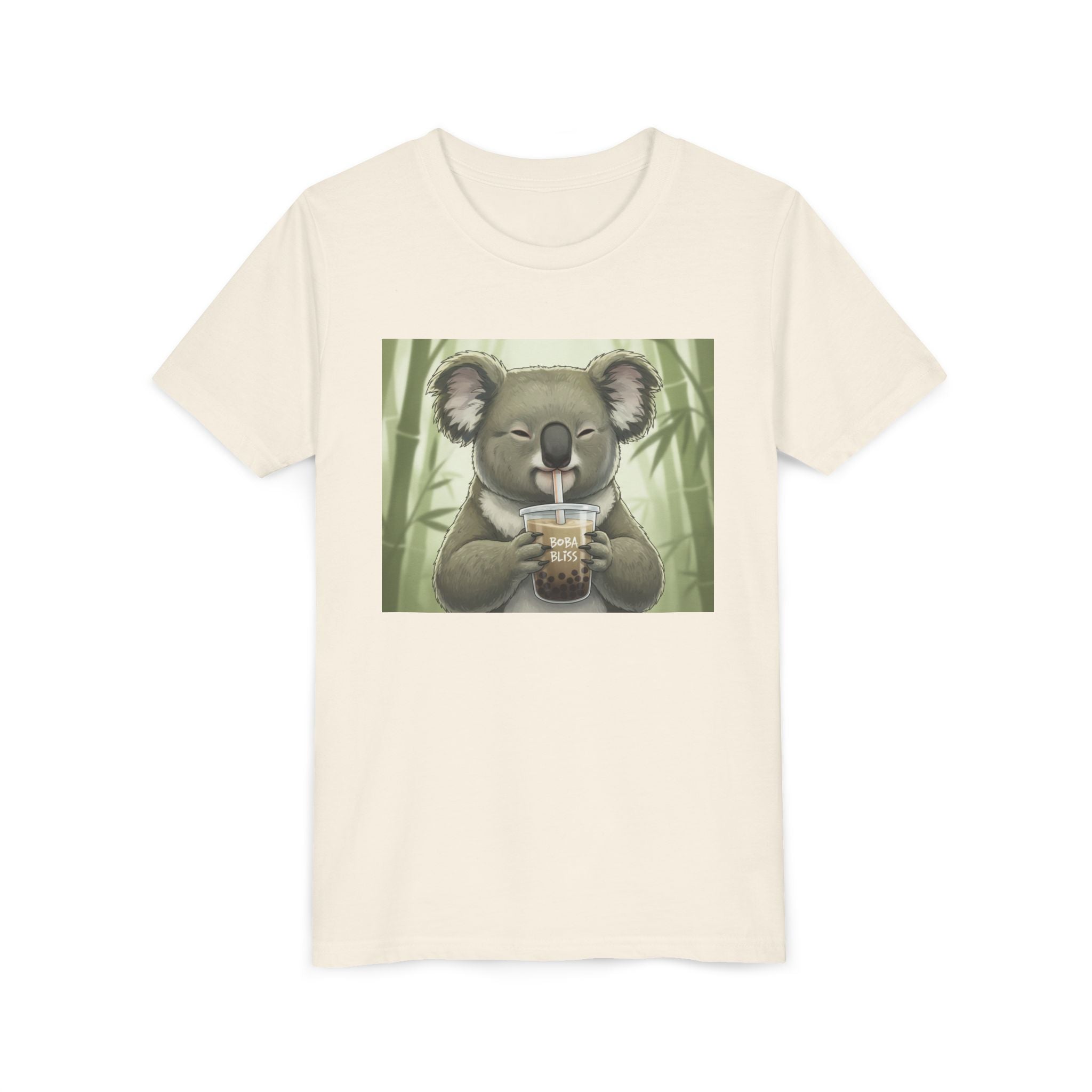 Kids Koala Boba Tea Time T‑Shirt — Cute Koala Drinking Bubble Tea Youth Tee - Kids