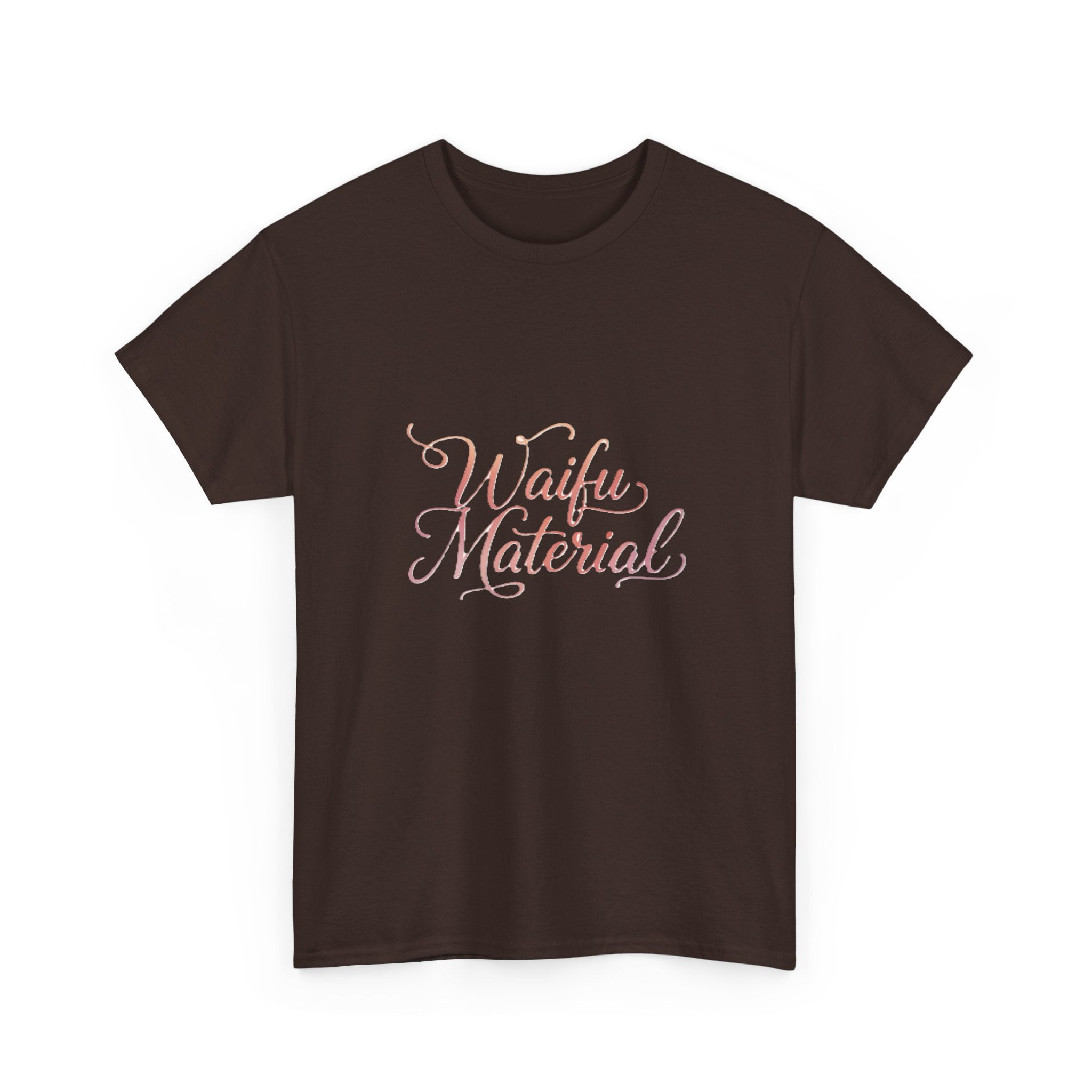 Waifu Material T-Shirt — Cute Pastel Script Anime Fan Tee - Adult