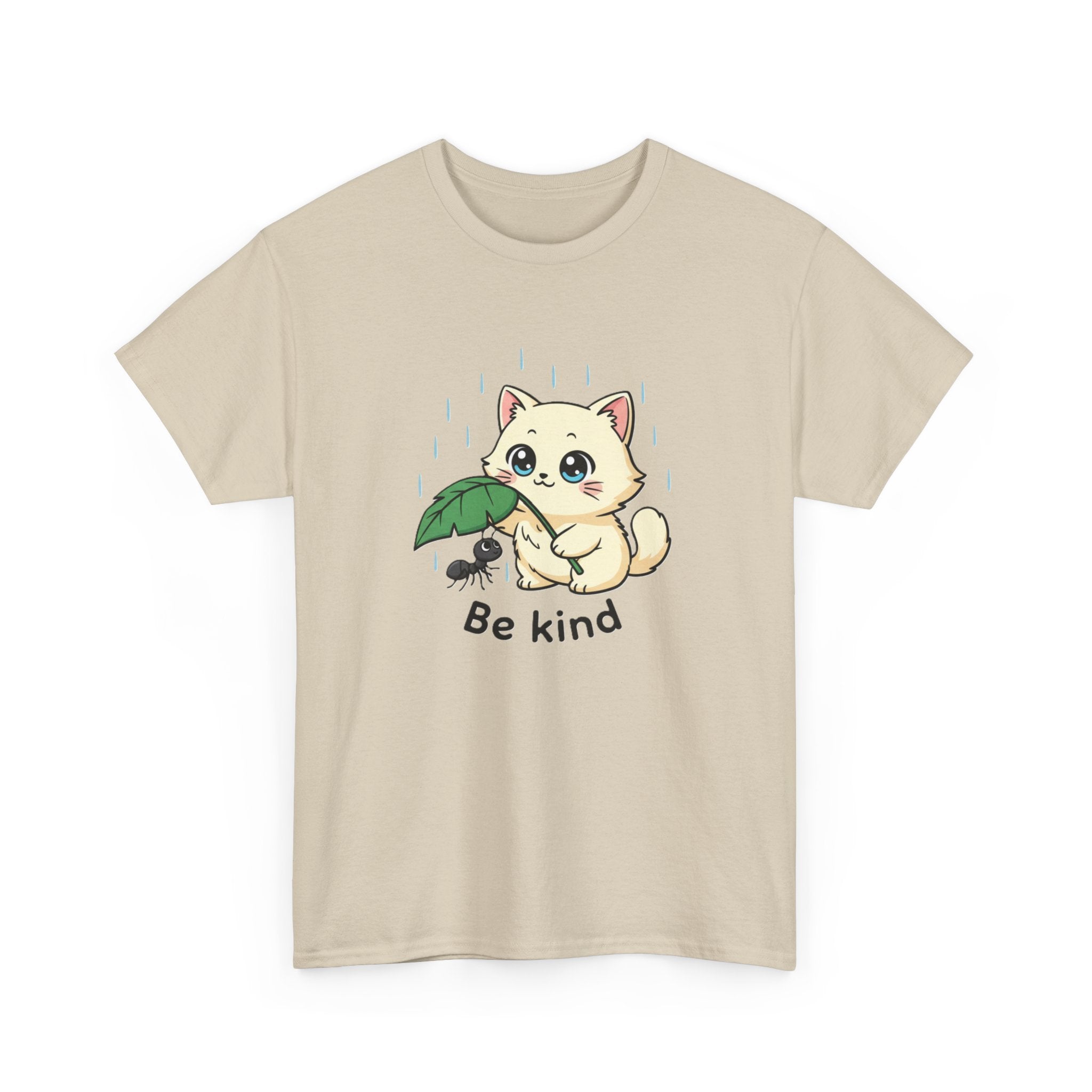 Be Kind Kitten T-Shirt — Cute Cat and Ant Illustration Tee - Adult