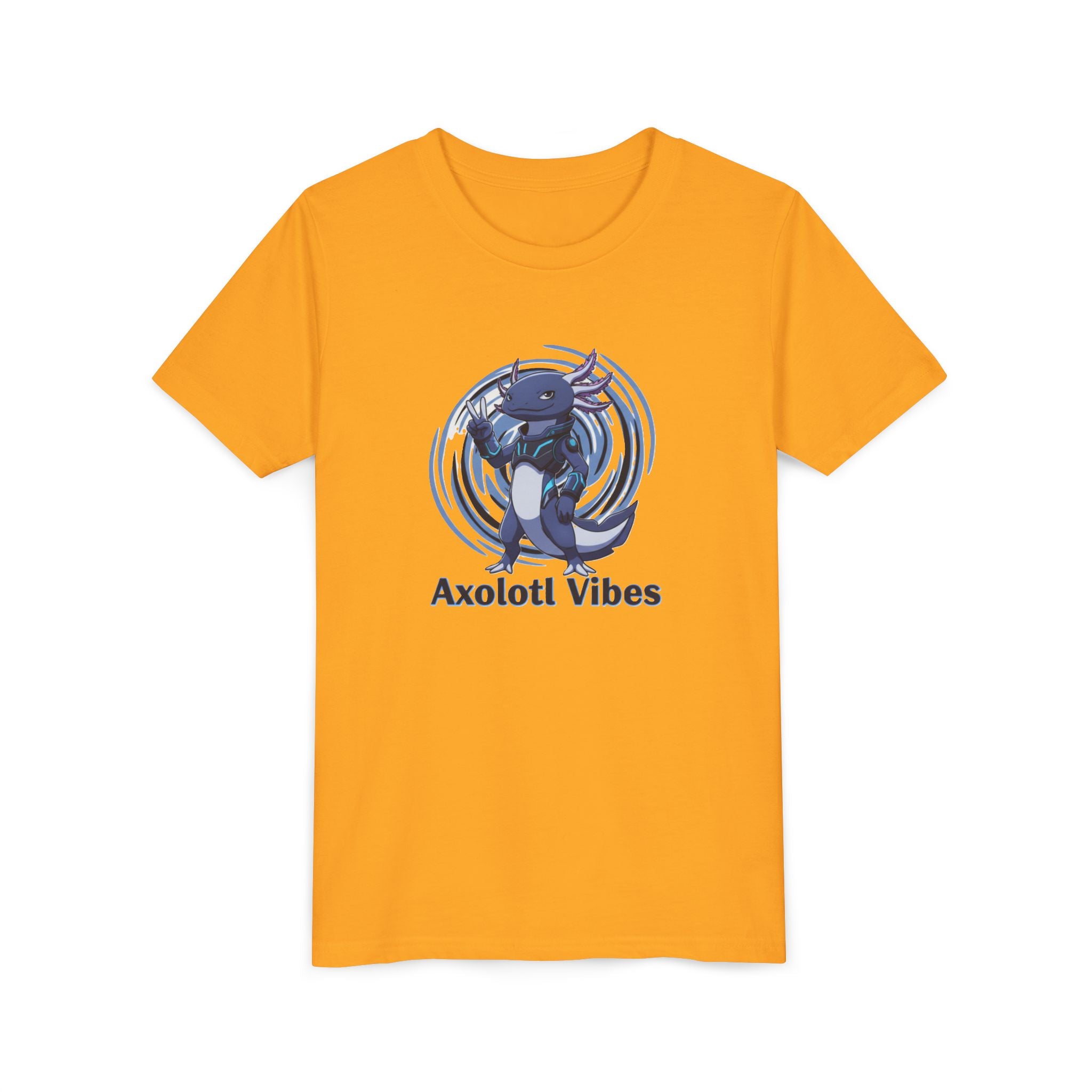 Youth Tee - 'Axolotl Vibes' Cute Axolotl Salamander Graphic Shirt - Kids