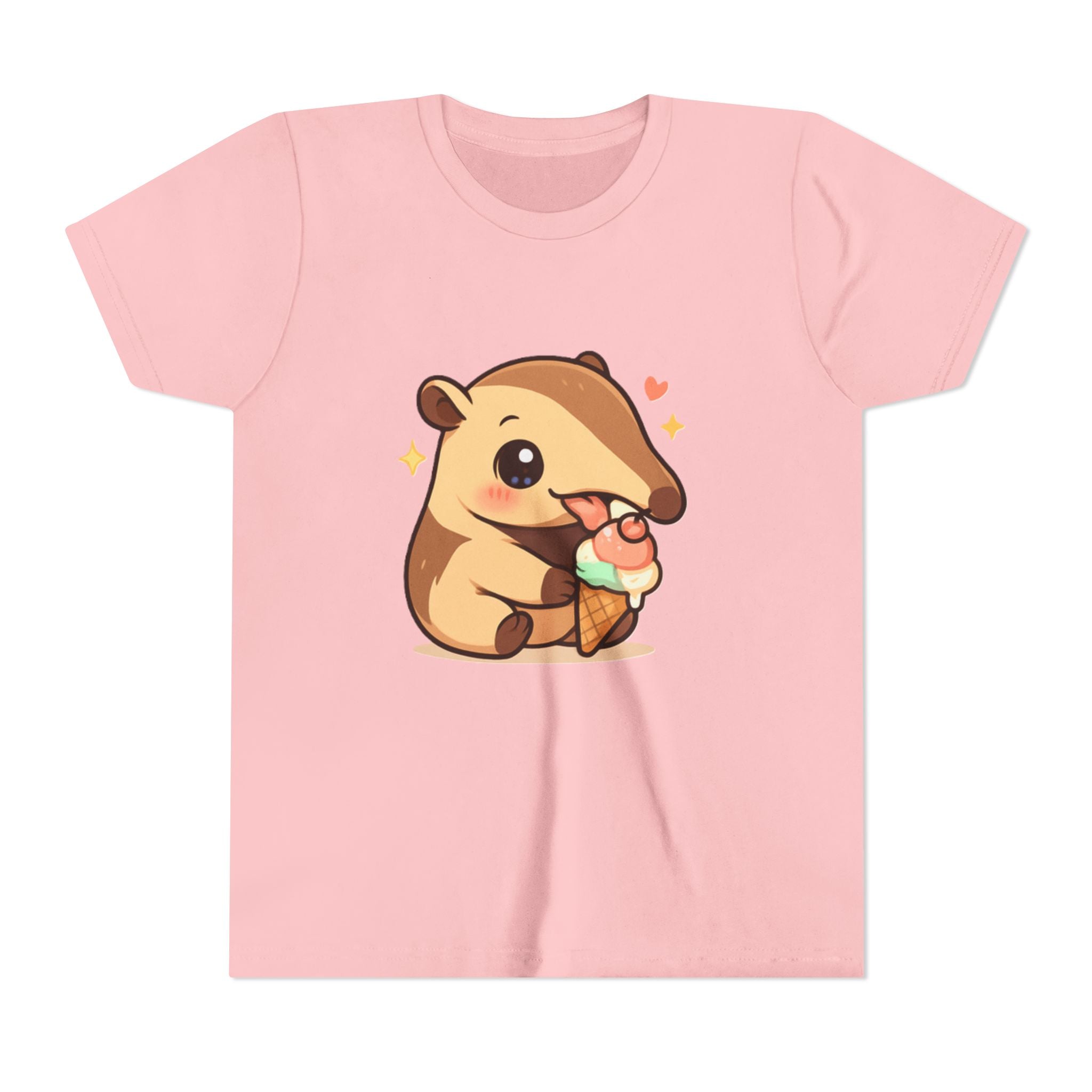 Cute Anteater Kids Tee – Kawaii Anteater Eating Ice Cream T-Shirt for Toddlers & Children