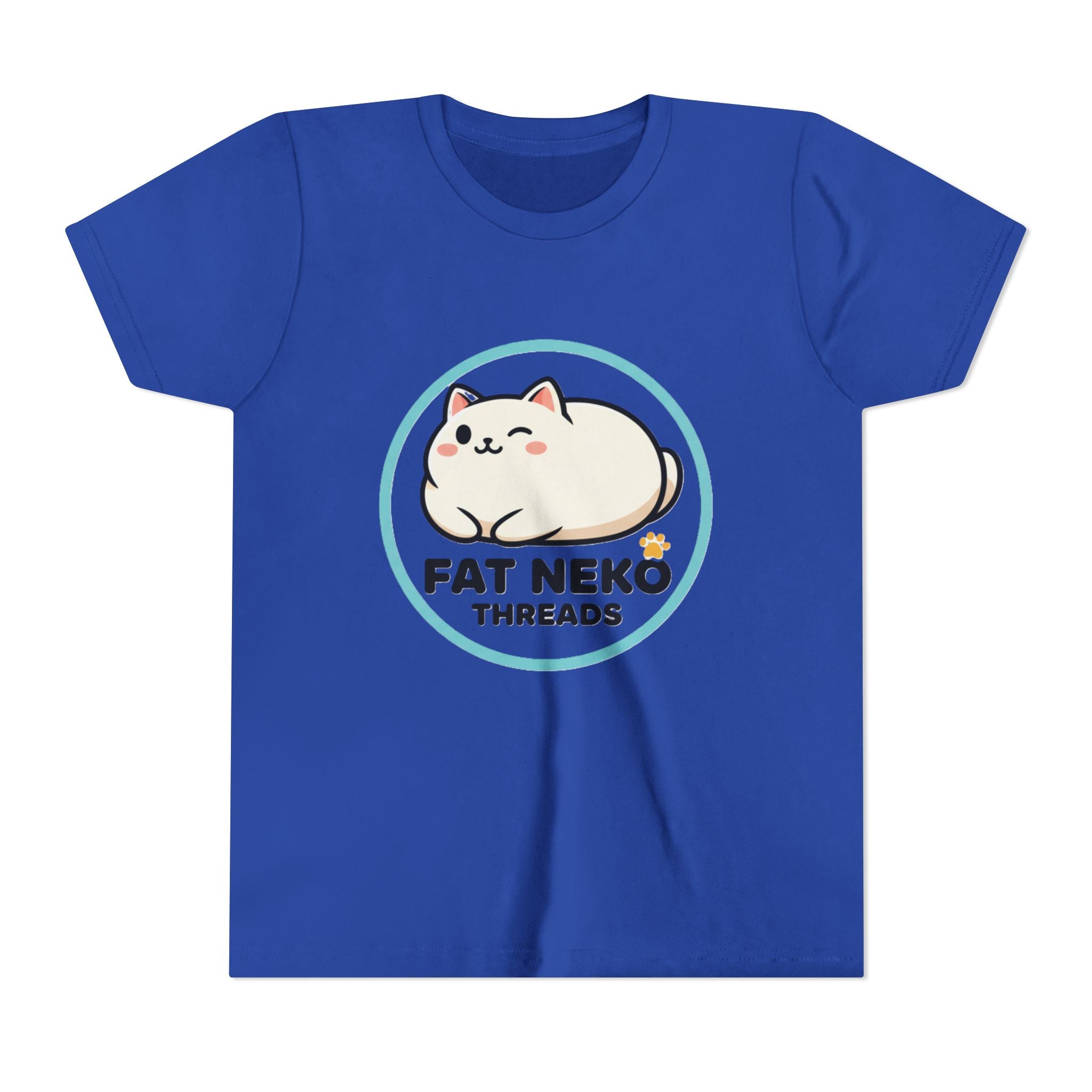Youth Tee — Fat Neko Threads Cute Chubby Cat Logo
