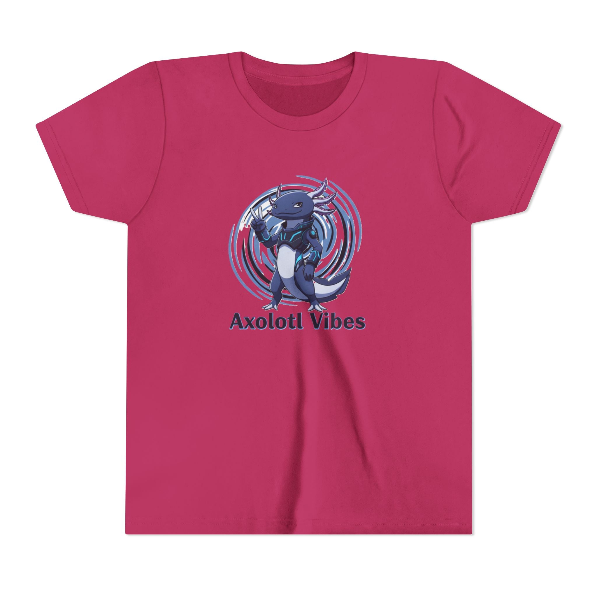 Youth Tee - 'Axolotl Vibes' Cute Axolotl Salamander Graphic Shirt - Kids