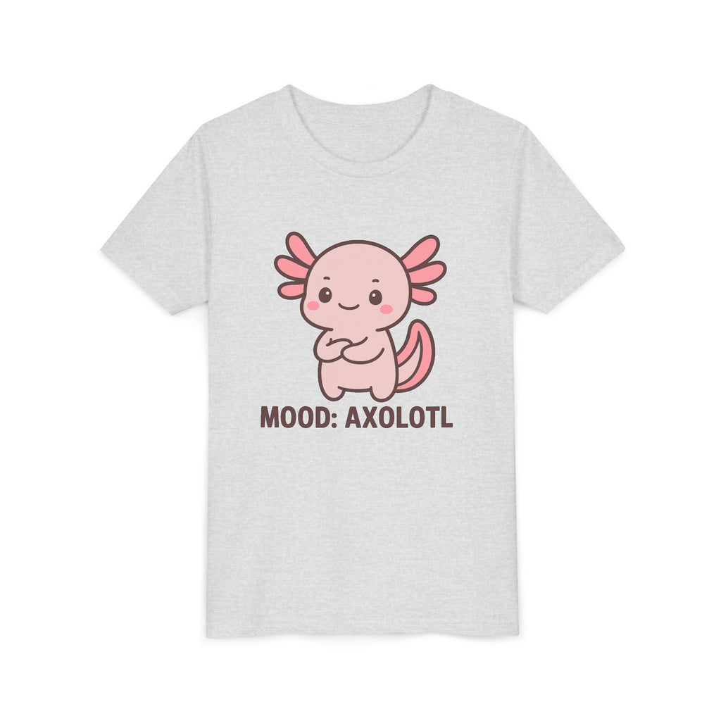 Youth Tee - "Mood: Axolotl" Cute Pink Axolotl Kids T-Shirt