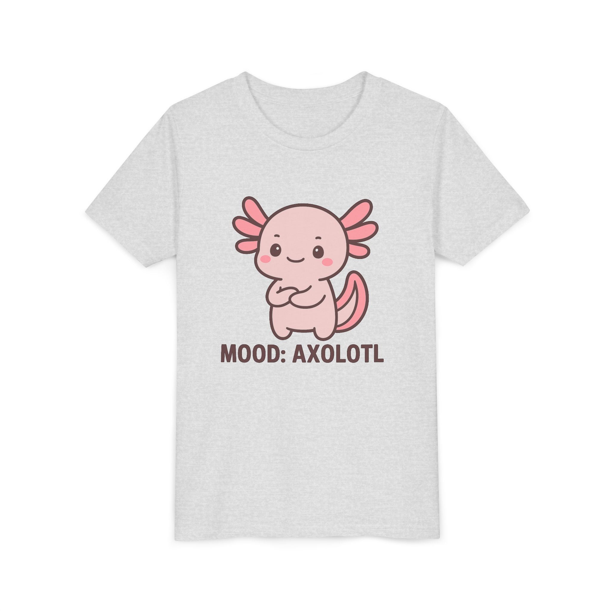 Youth Tee - "Mood: Axolotl" Cute Pink Axolotl Kids T-Shirt