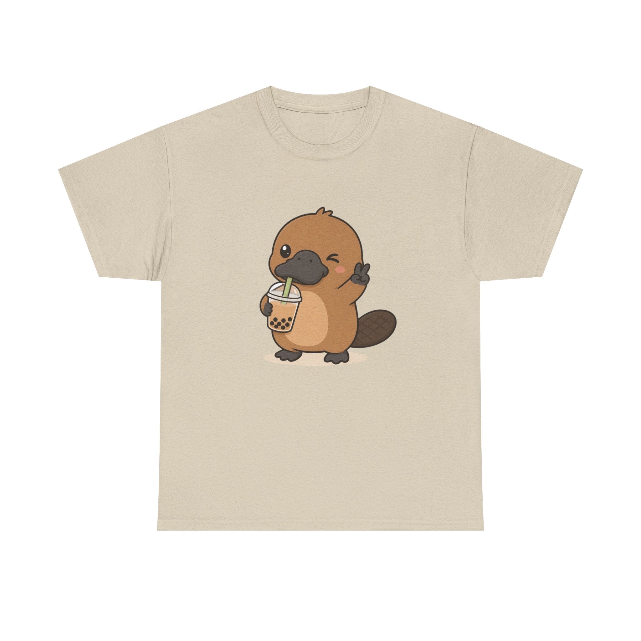 Cute Platypus Bubble Tea T‑Shirt - Adult