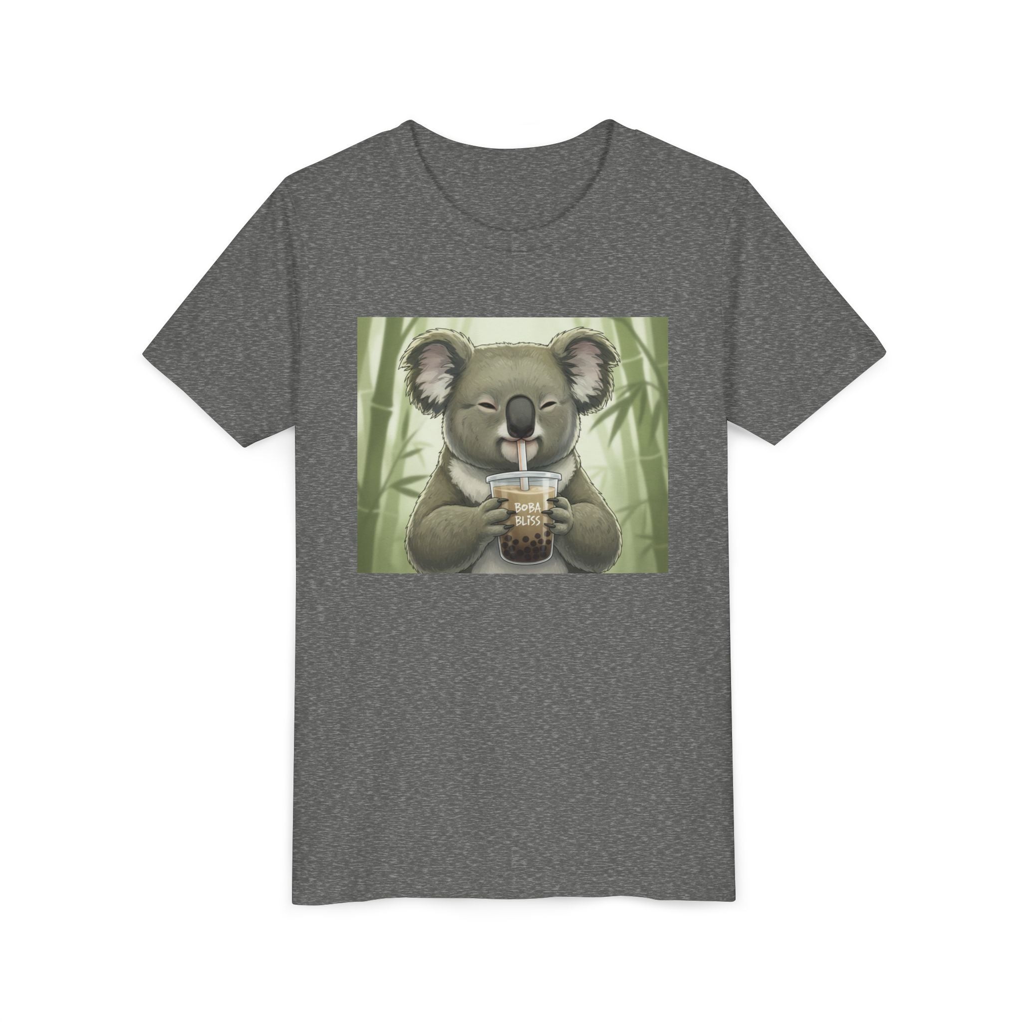 Kids Koala Boba Tea Time T‑Shirt — Cute Koala Drinking Bubble Tea Youth Tee - Kids