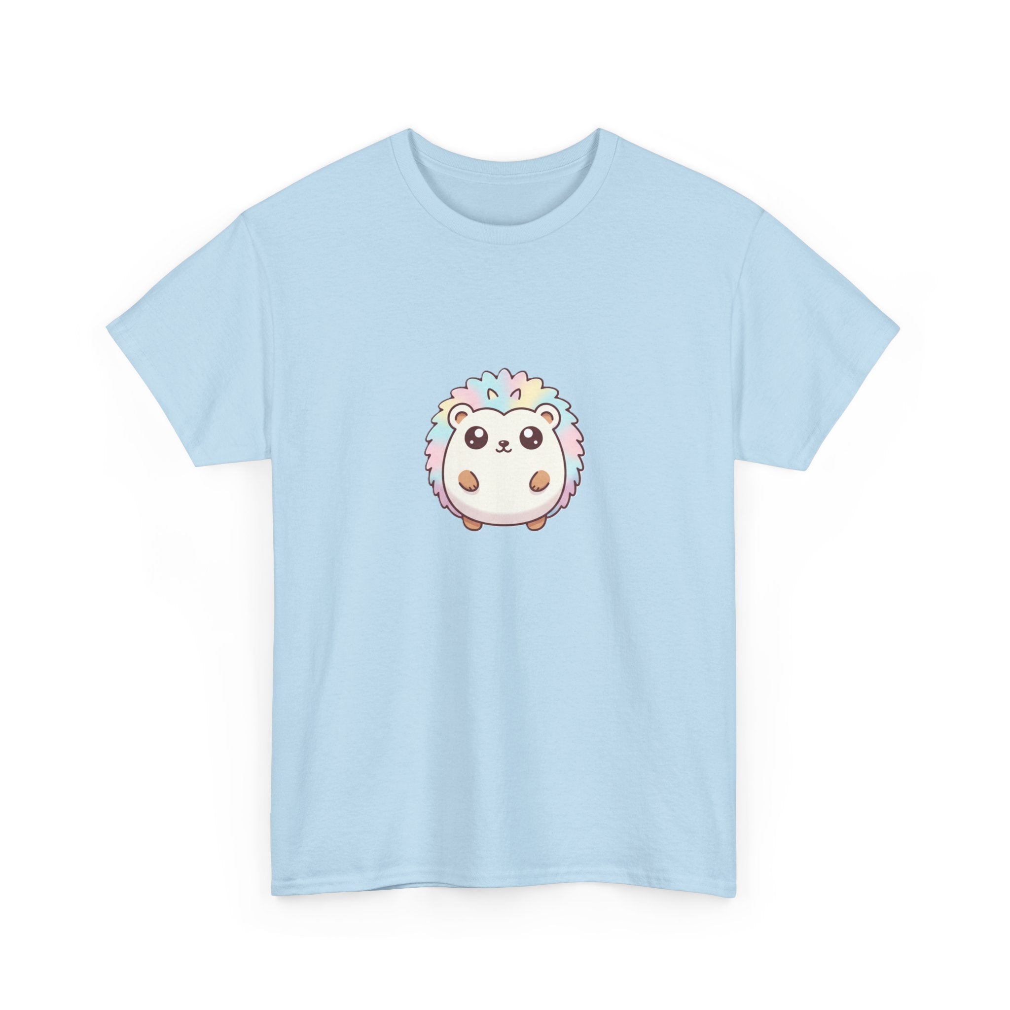Cute Rainbow Hedgehog T-Shirt — Kawaii Animal Graphic Tee - Adult