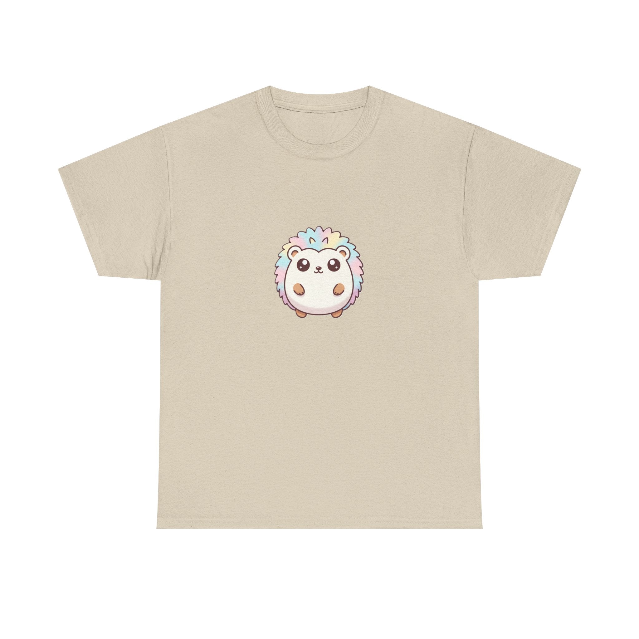 Cute Rainbow Hedgehog T-Shirt — Kawaii Animal Graphic Tee - Adult