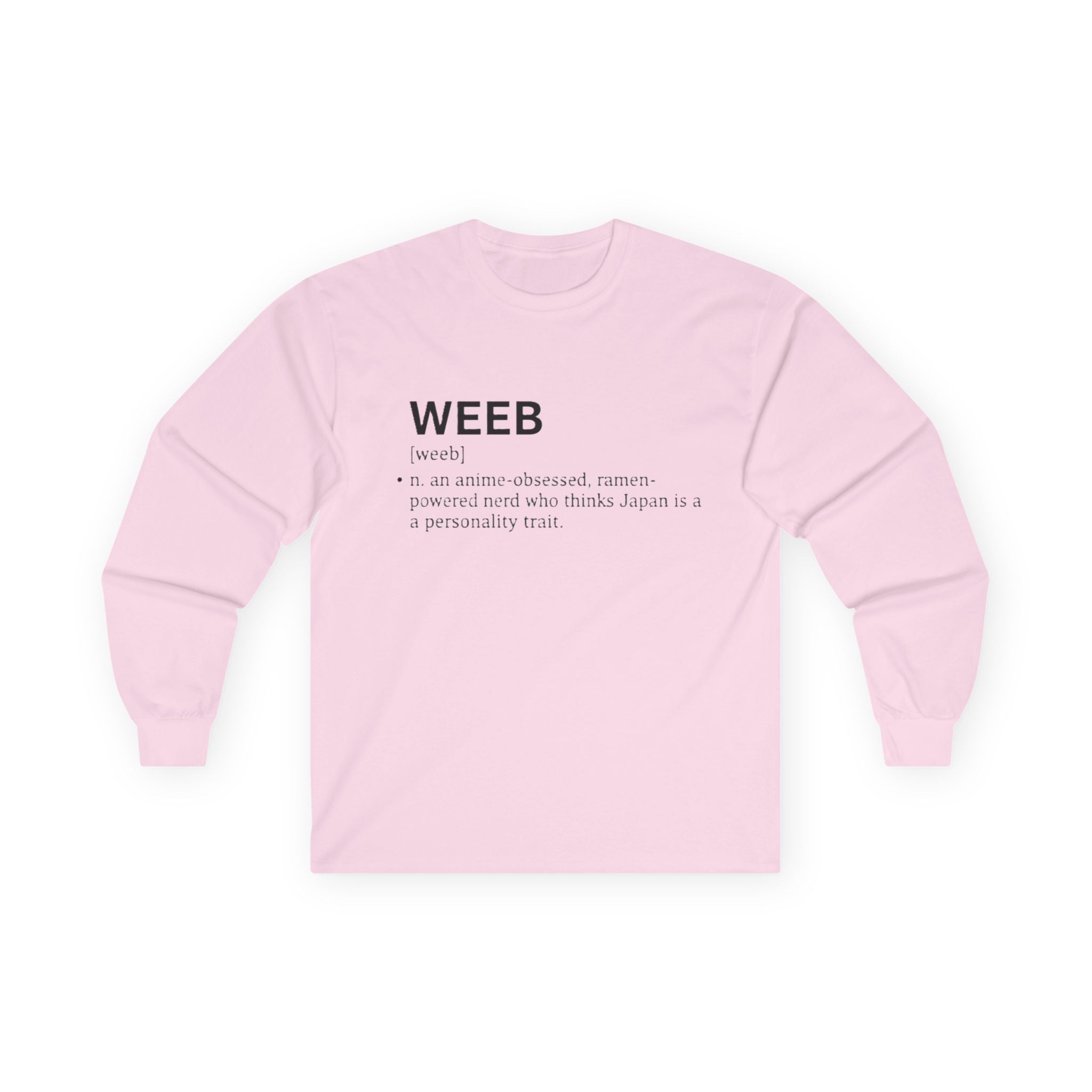 Weeb Definition Long Sleeve Tee — Anime Fan Shirt - Adult