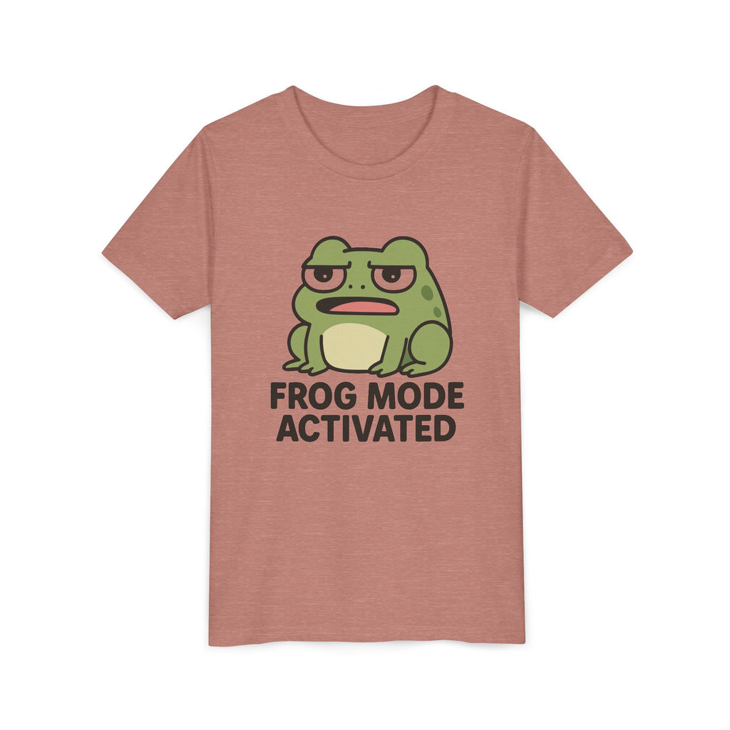 Youth Tee — 'Frog Mode Activated' Cute Frog Graphic Shirt