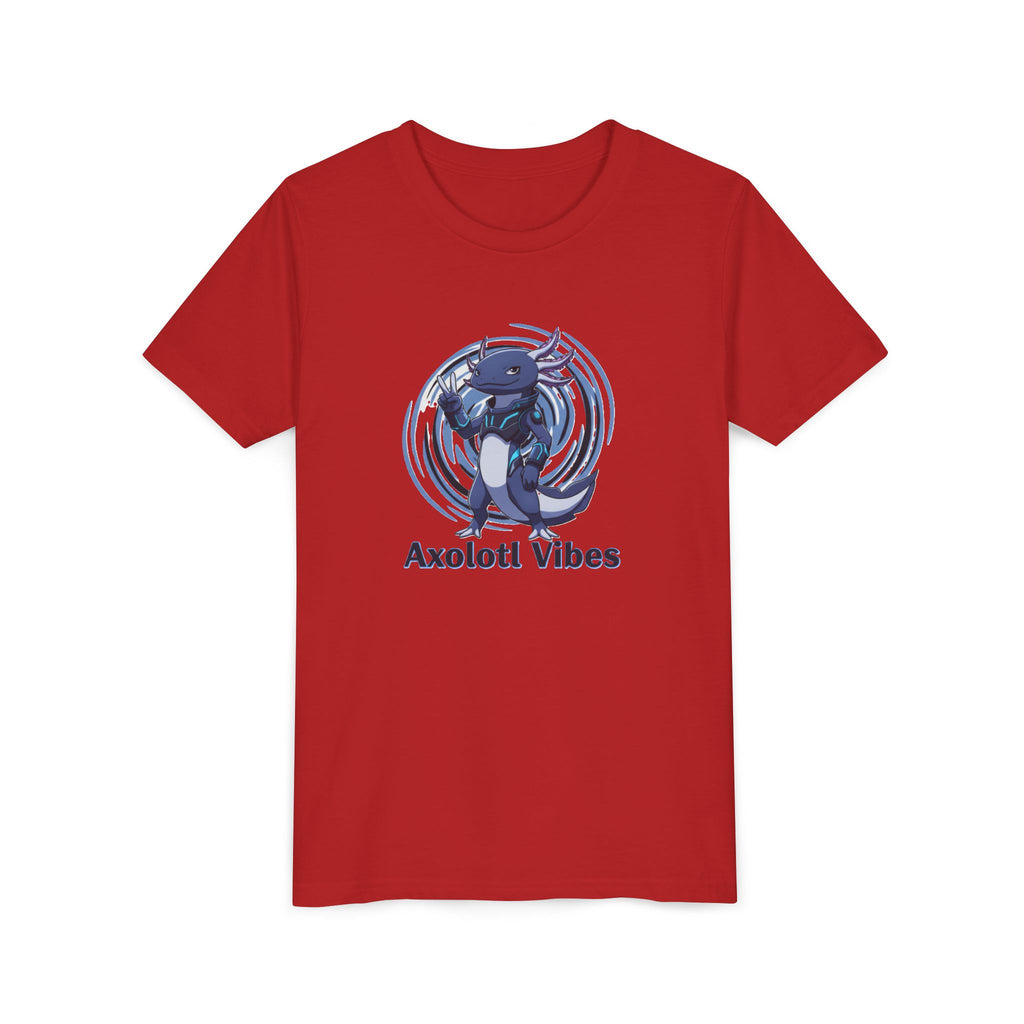 Youth Tee - 'Axolotl Vibes' Cute Axolotl Salamander Graphic Shirt - Kids