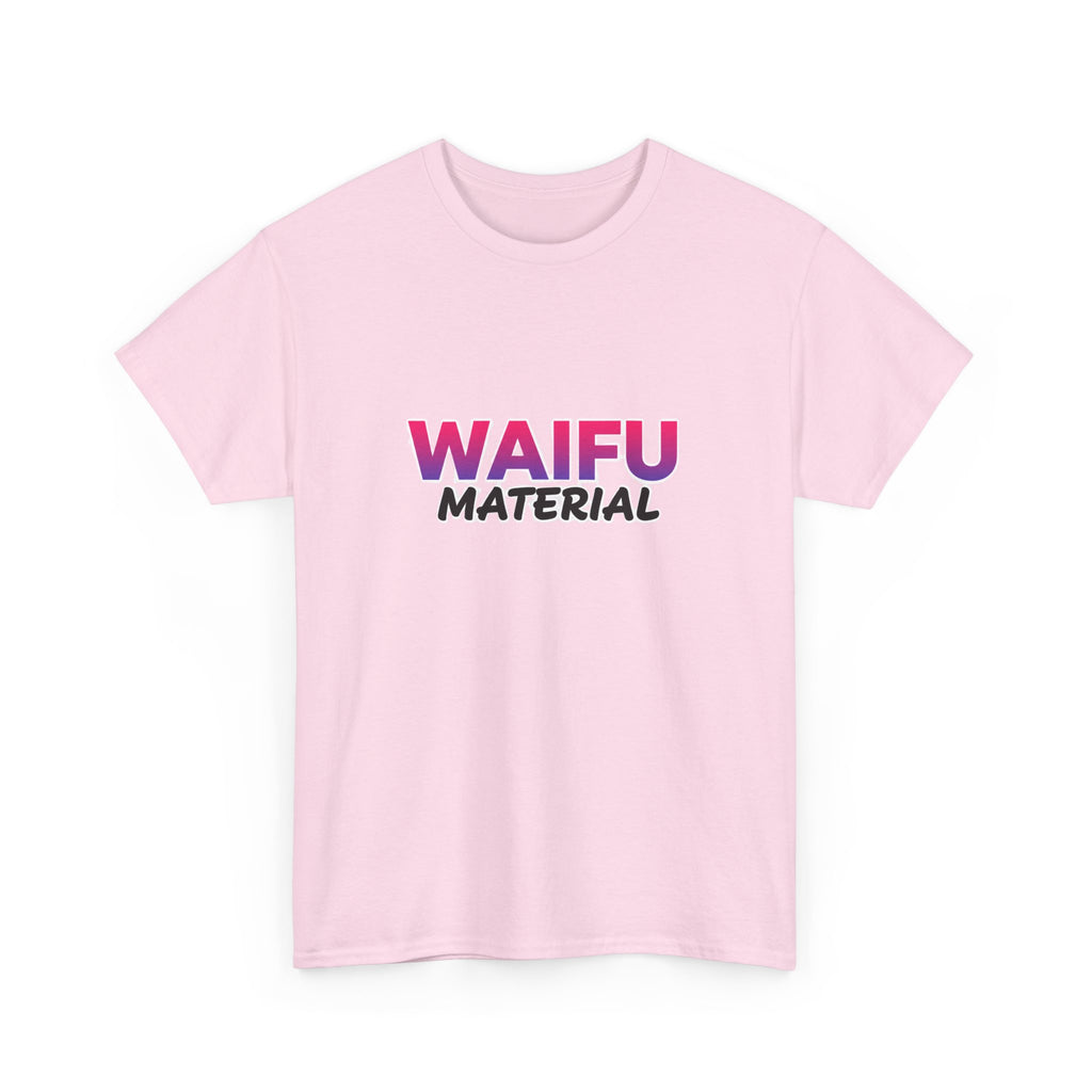 Waifu Material T-Shirt — Cute Anime Text Tee for Otaku Fans - Adult