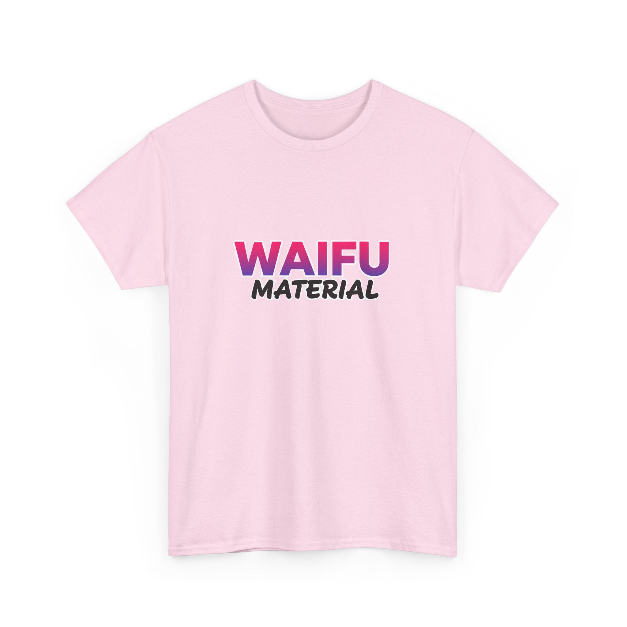 Waifu Material T-Shirt — Cute Anime Text Tee for Otaku Fans - Adult