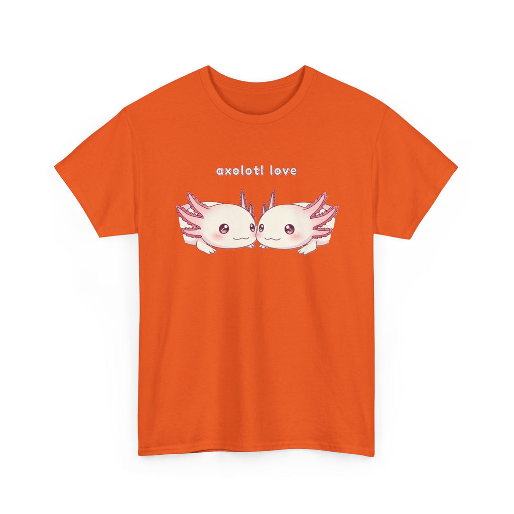 Axolotl Love T-Shirt — Cute Kissing Axolotls Graphic Tee - Adult