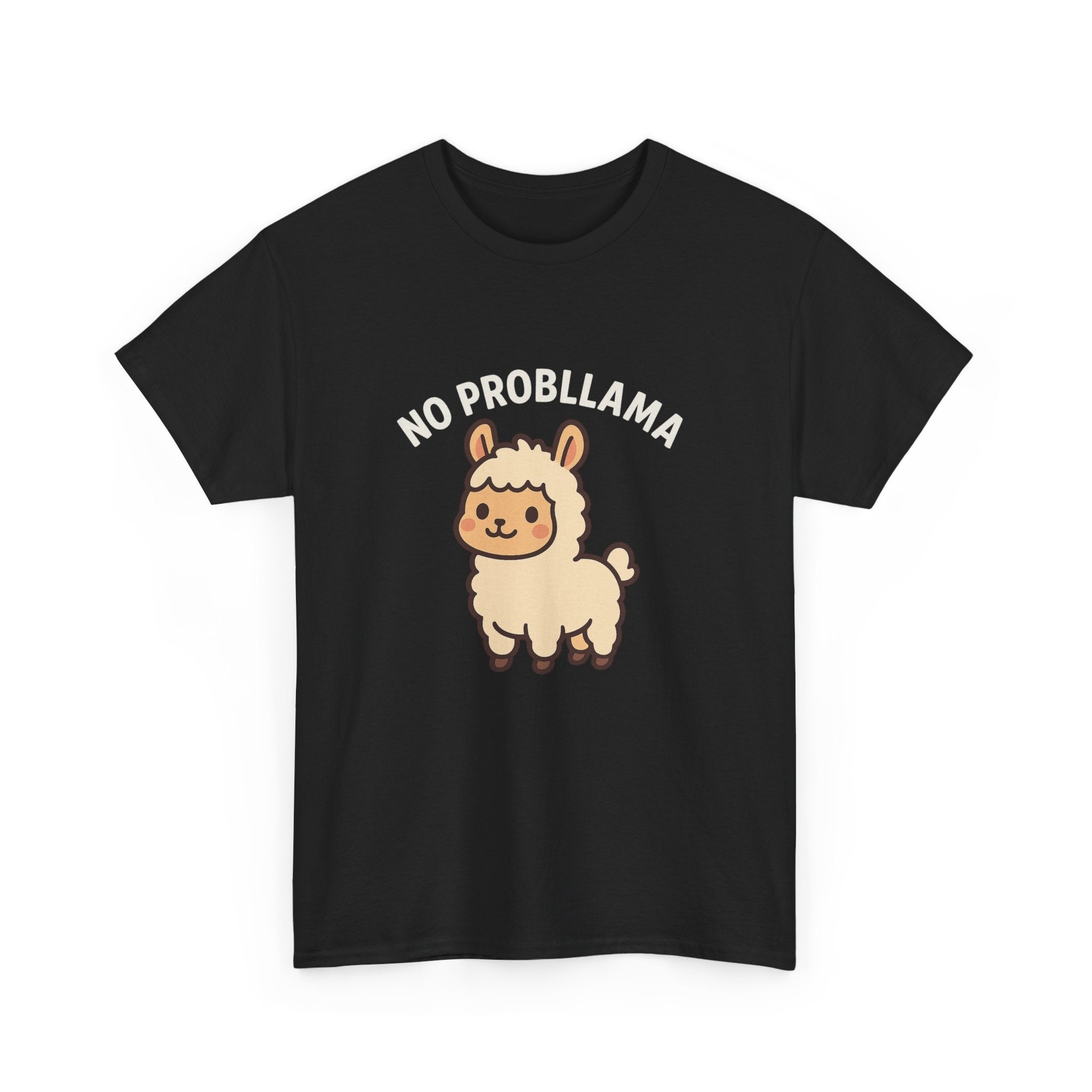 T‑Shirt — Cute “No Probllama” Llama Graphic Tee - Adult