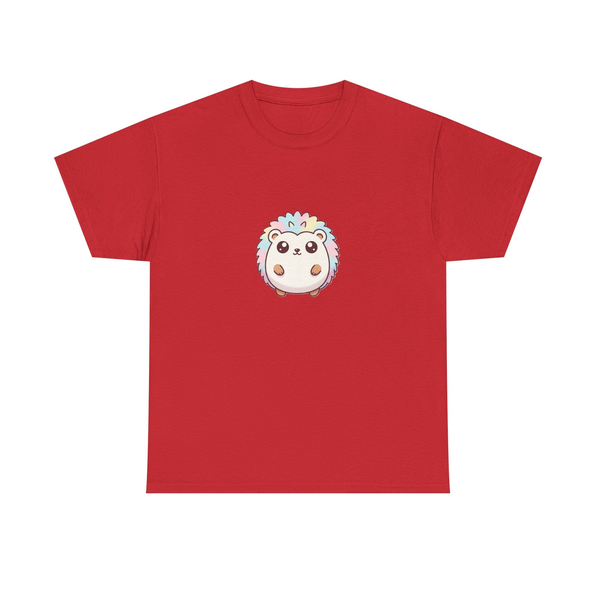 Cute Rainbow Hedgehog T-Shirt — Kawaii Animal Graphic Tee - Adult