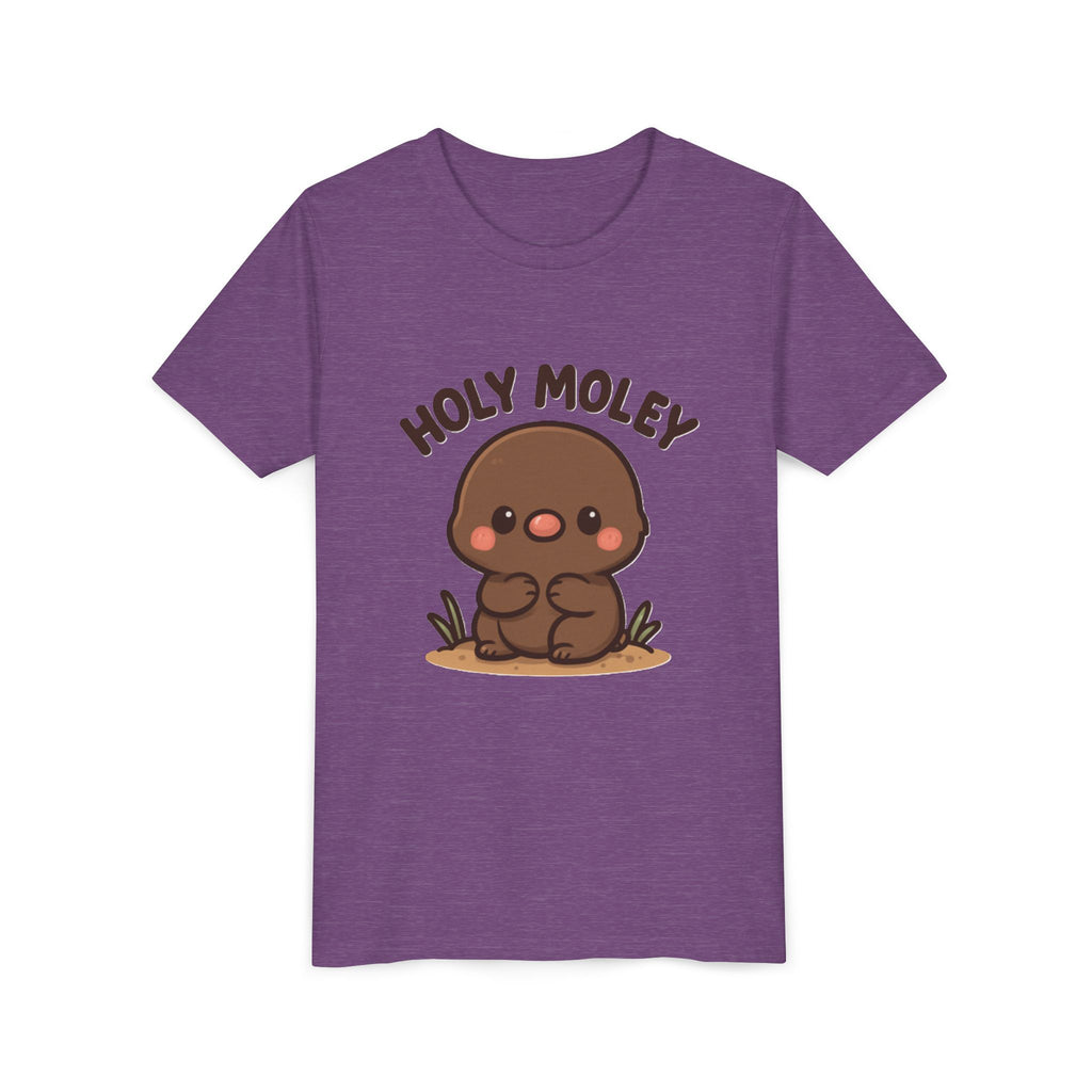 Holy Moley Kids Tee — Cute Cartoon Mole Youth Short Sleeve Shirt