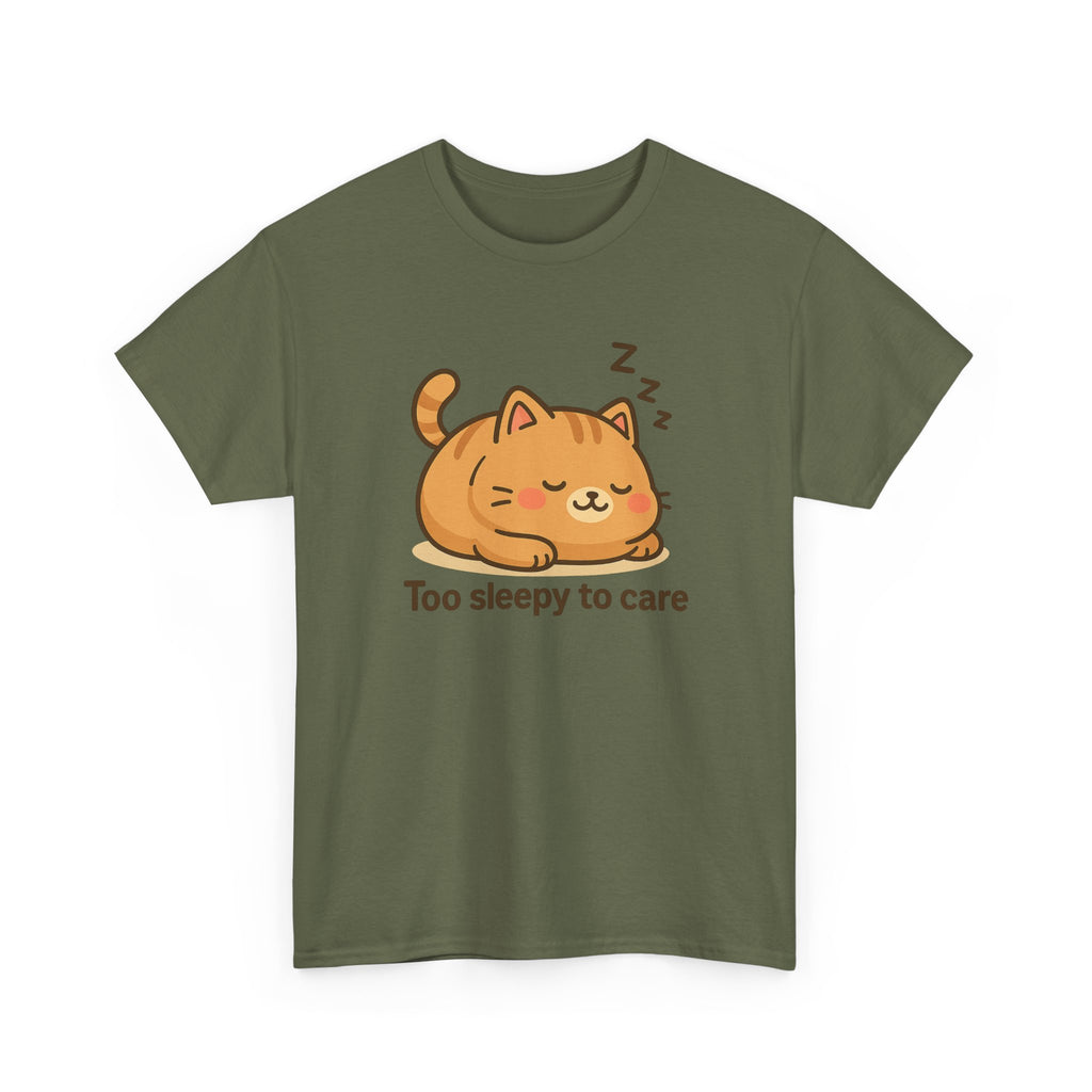 Too Sleepy to Care Cat T-Shirt - Adult