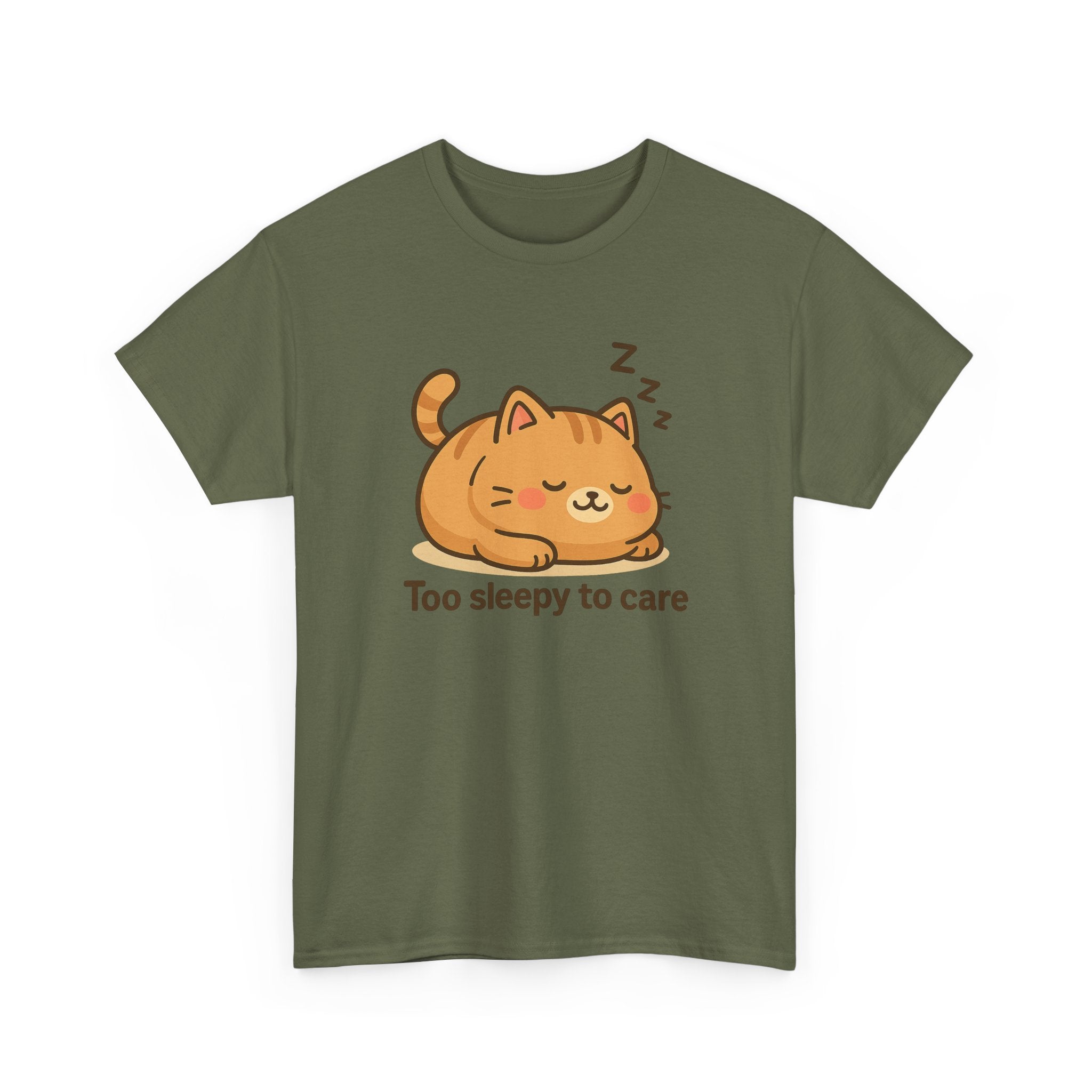 Too Sleepy to Care Cat T-Shirt - Adult