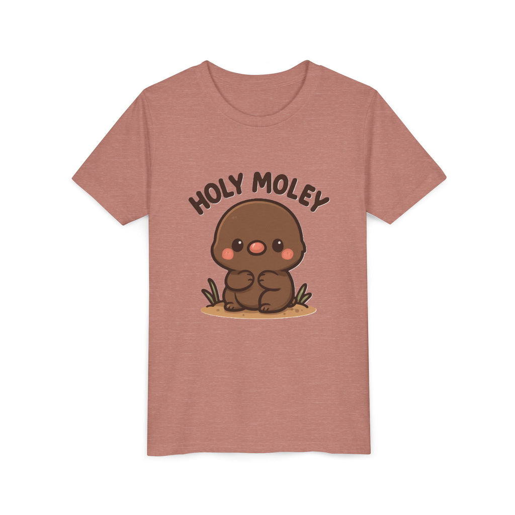 Holy Moley Kids Tee — Cute Cartoon Mole Youth Short Sleeve Shirt