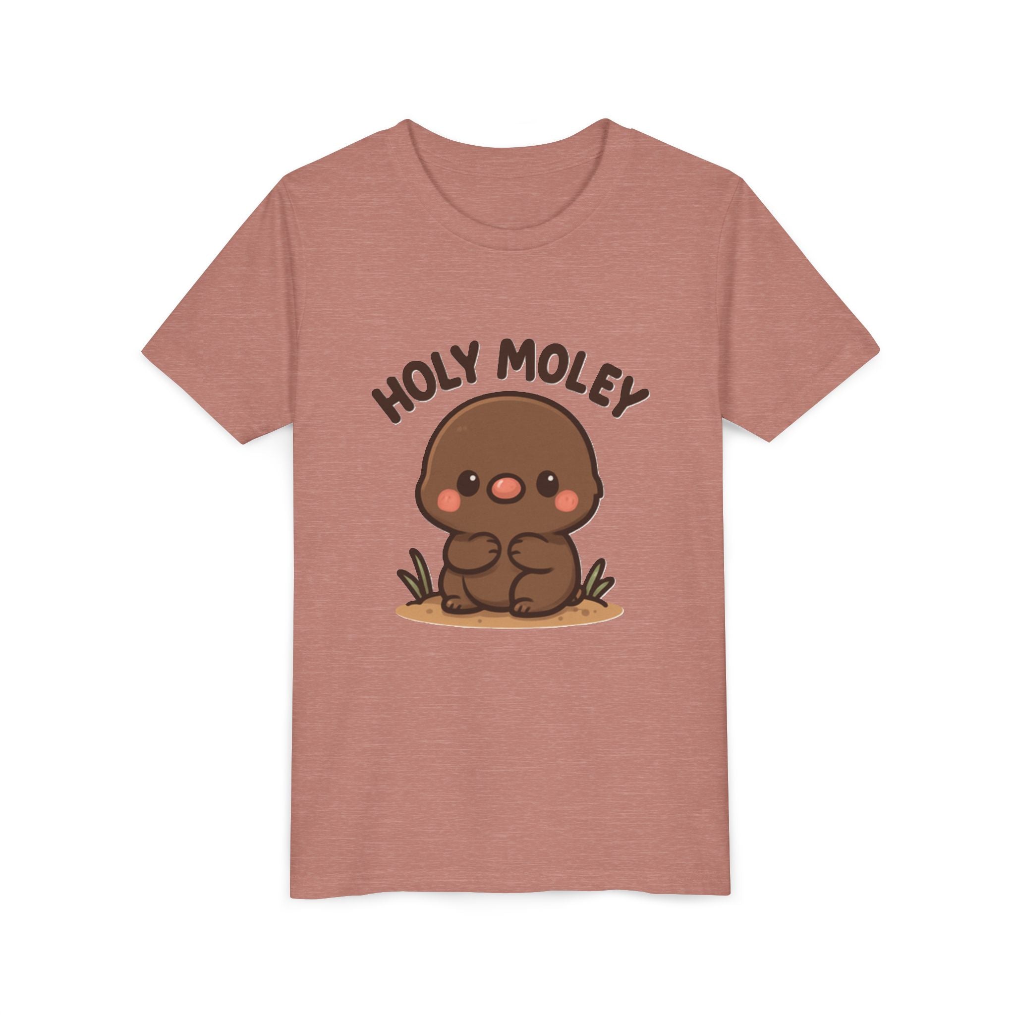 Holy Moley Kids Tee — Cute Cartoon Mole Youth Short Sleeve Shirt