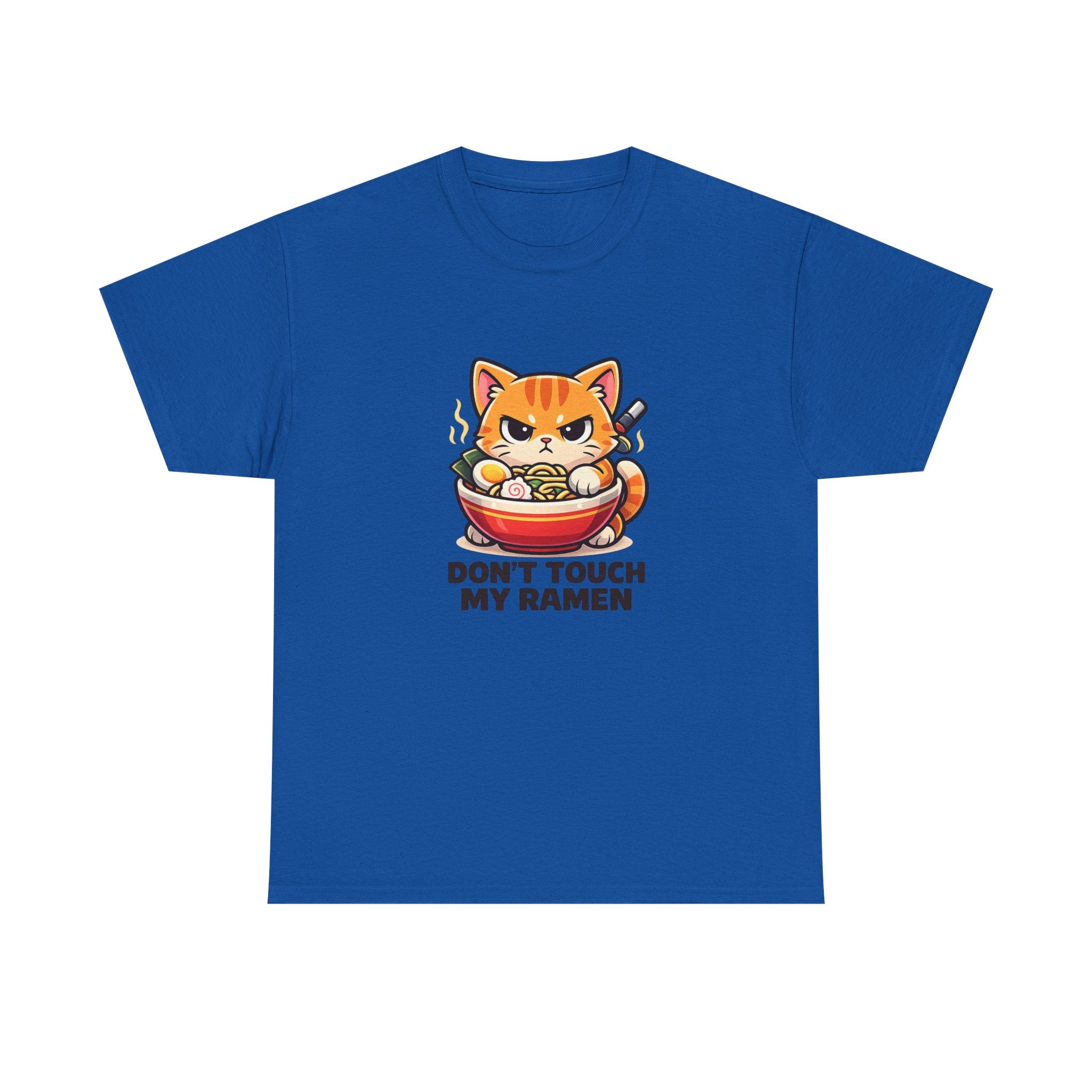Don't Touch My Ramen T-Shirt — Cute Cat in Ramen Bowl Graphic Tee - Adult