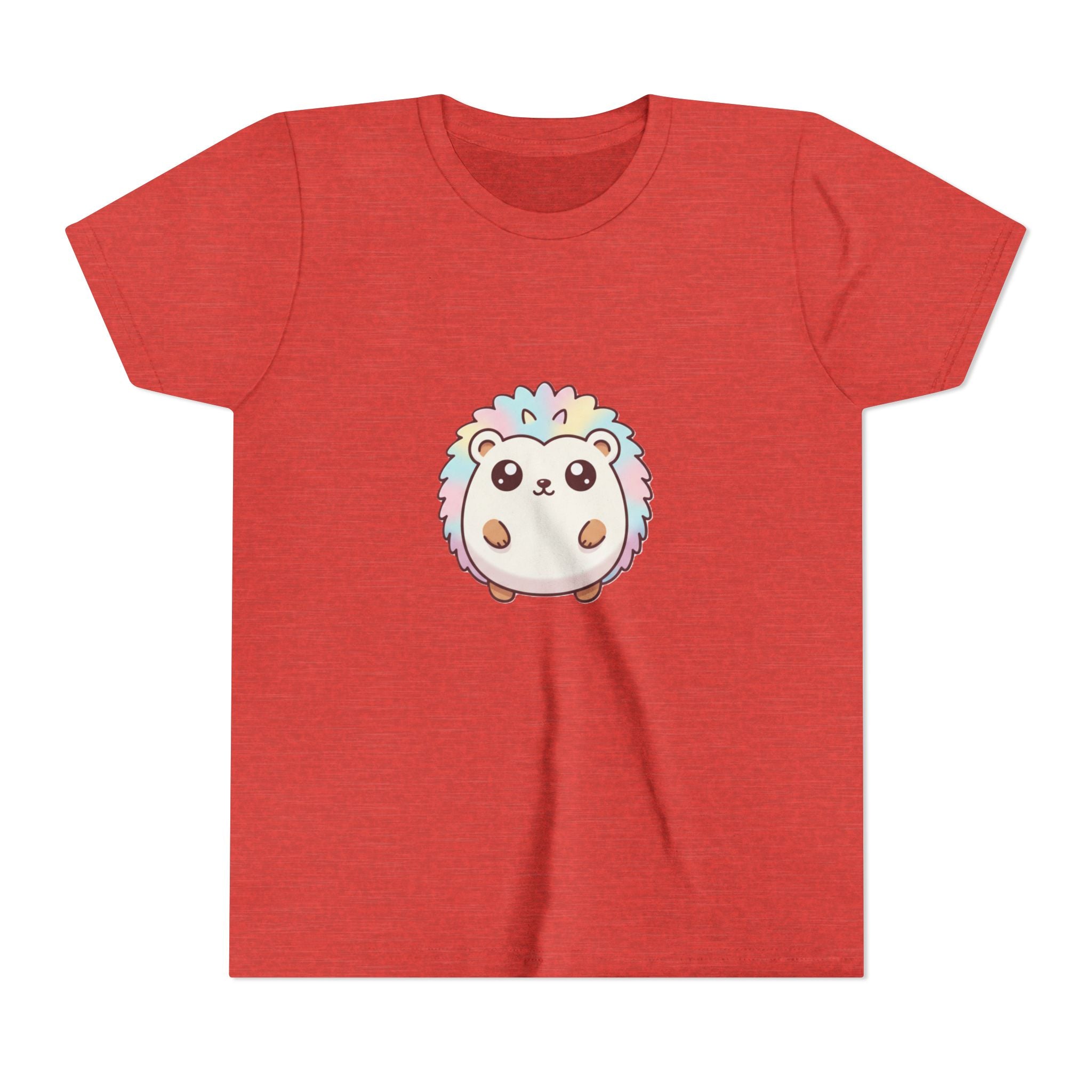 Kids Rainbow Hedgehog T‑Shirt — Cute Pastel Animal Youth Tee