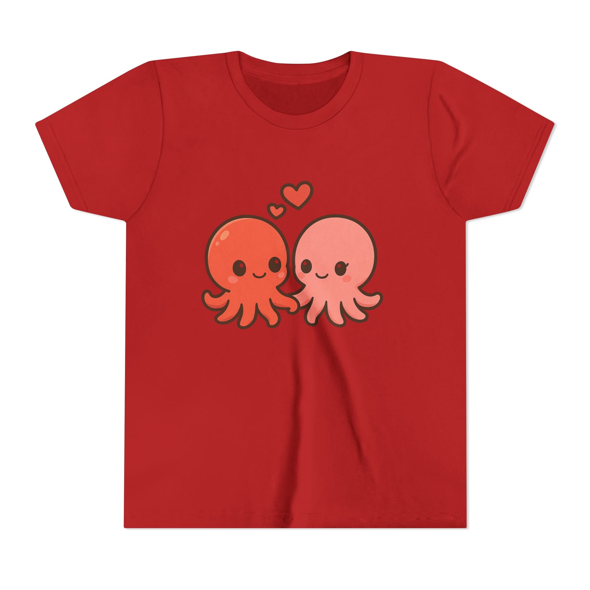 Cute Octopus Kids Tee – Kawaii Loving Octopus Graphic Youth T-Shirt