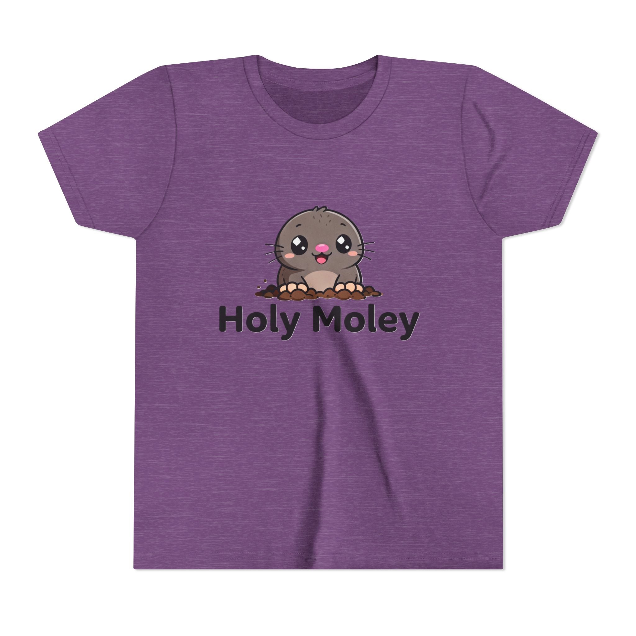 Youth Tee — Cute 'Holy Moley' Mole Kids T‑Shirt (Playful Animal Pun)