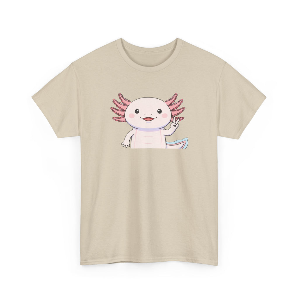 Axolotl Cute Cartoon T‑Shirt — Adorable Pink Axolotl Graphic Tee - Adult