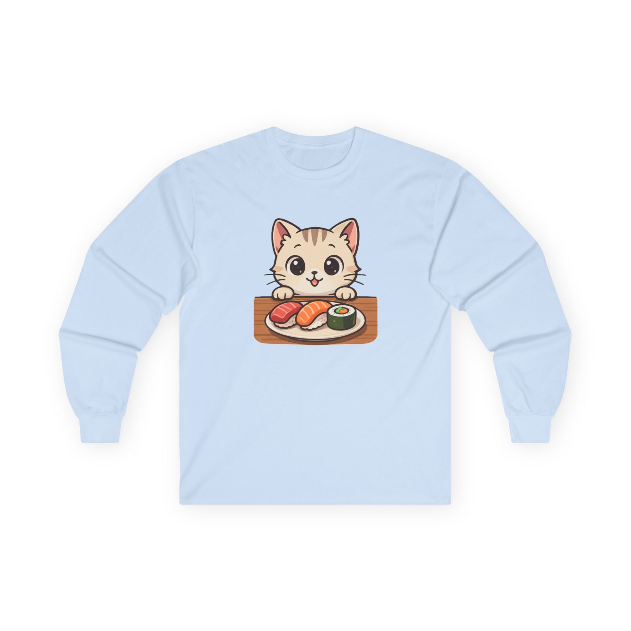 Cat Sushi Lover Long Sleeve Tee - Adult