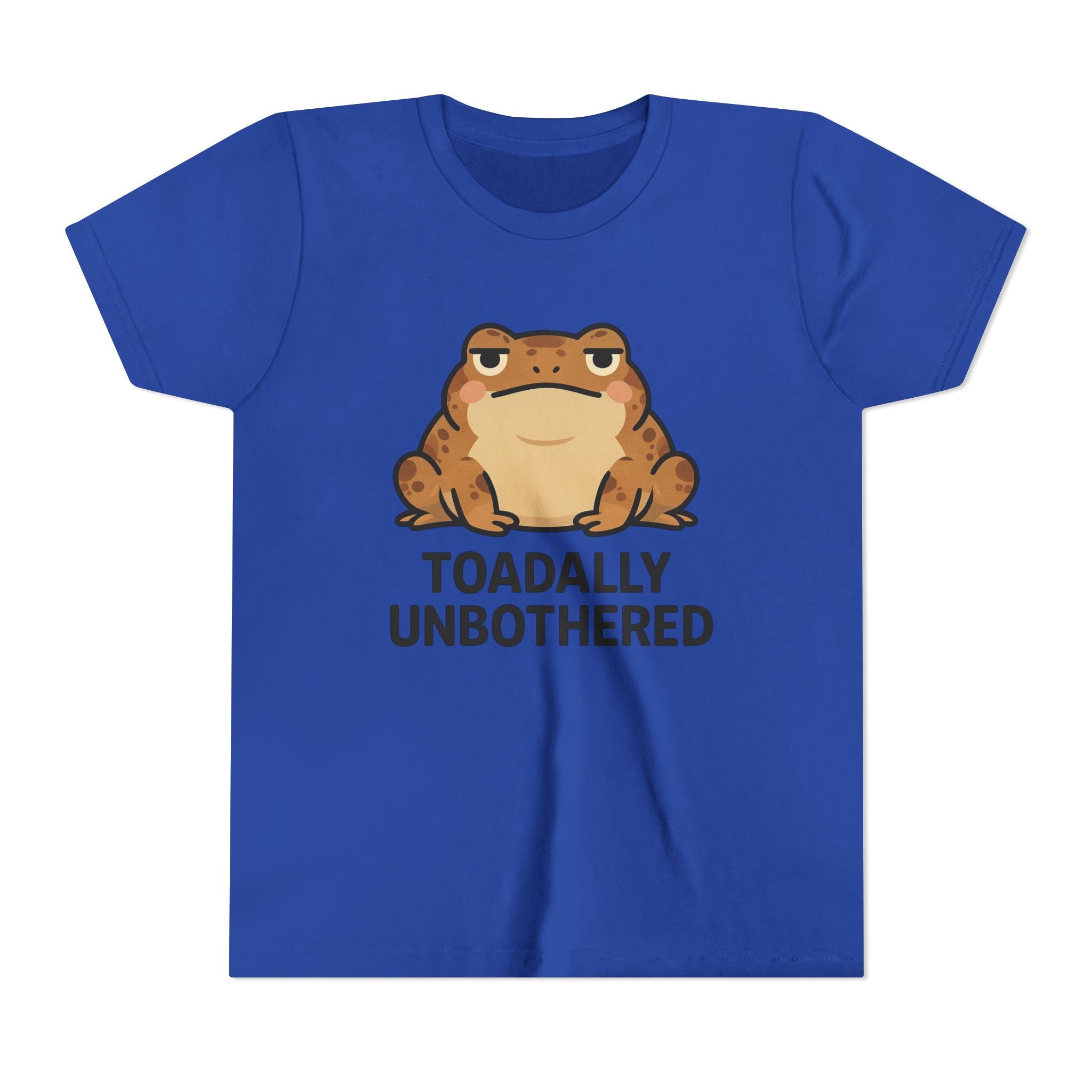 Youth Tee — 'Toadally Unbothered' Cute Frog Graphic Shirt for Kids