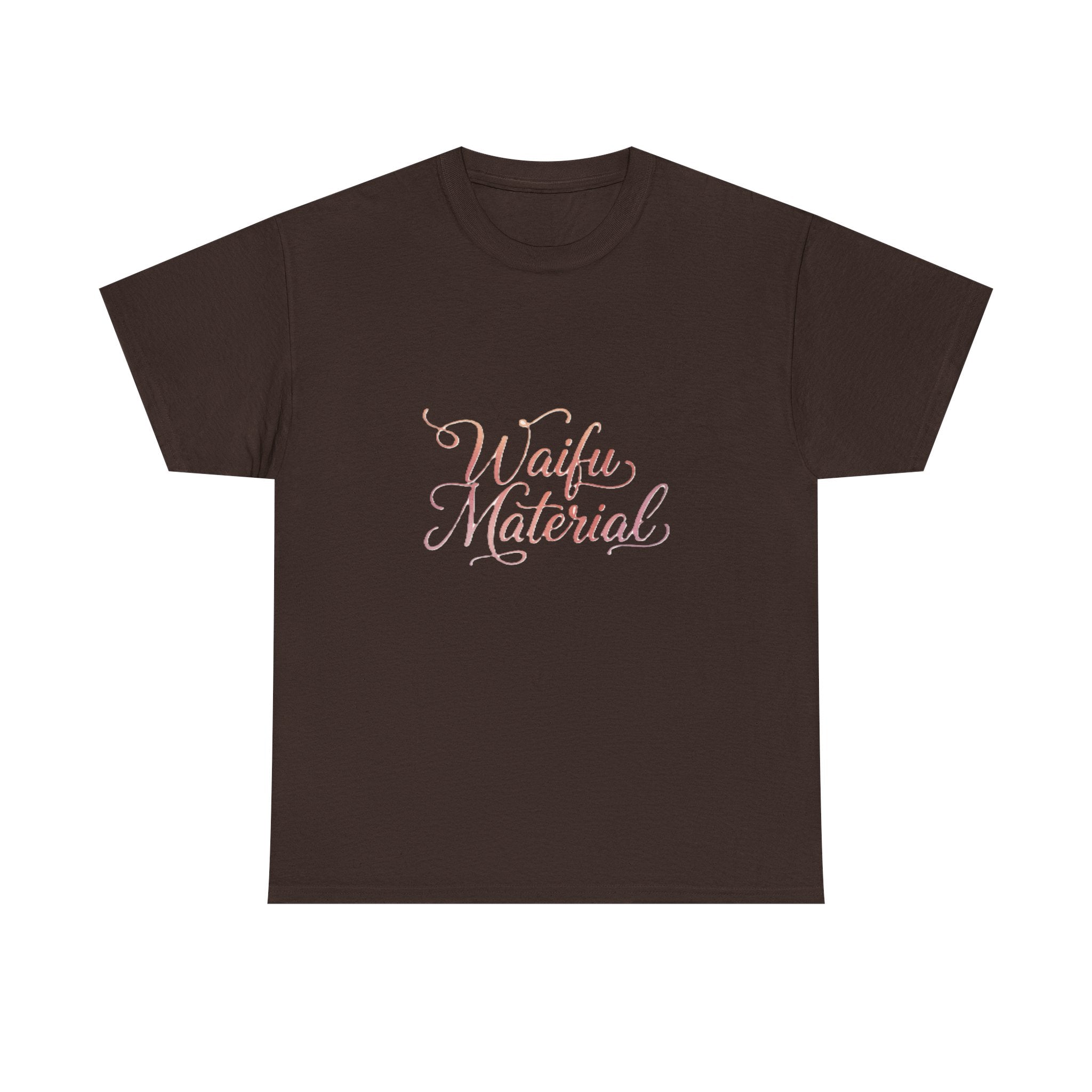 Waifu Material T-Shirt — Cute Pastel Script Anime Fan Tee - Adult
