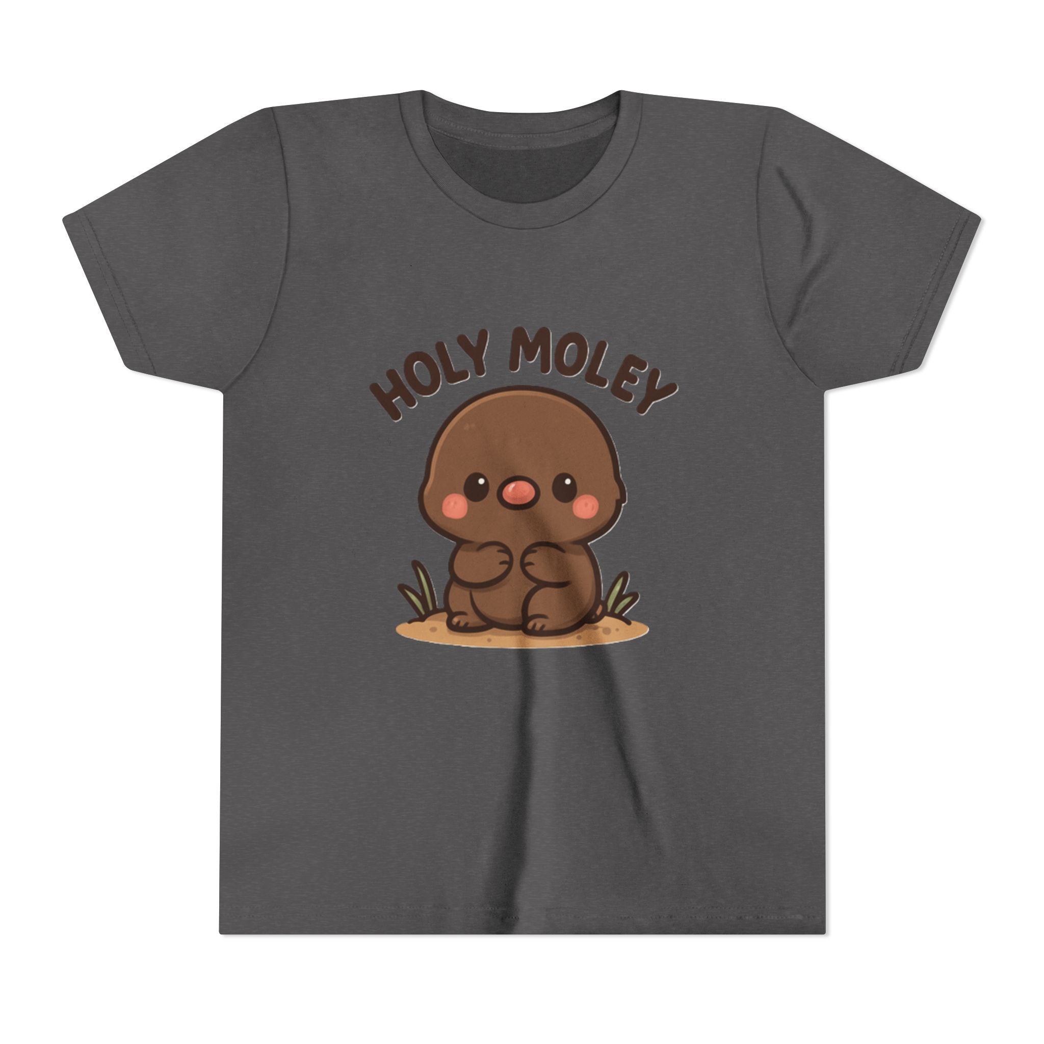 Holy Moley Kids Tee — Cute Cartoon Mole Youth Short Sleeve Shirt