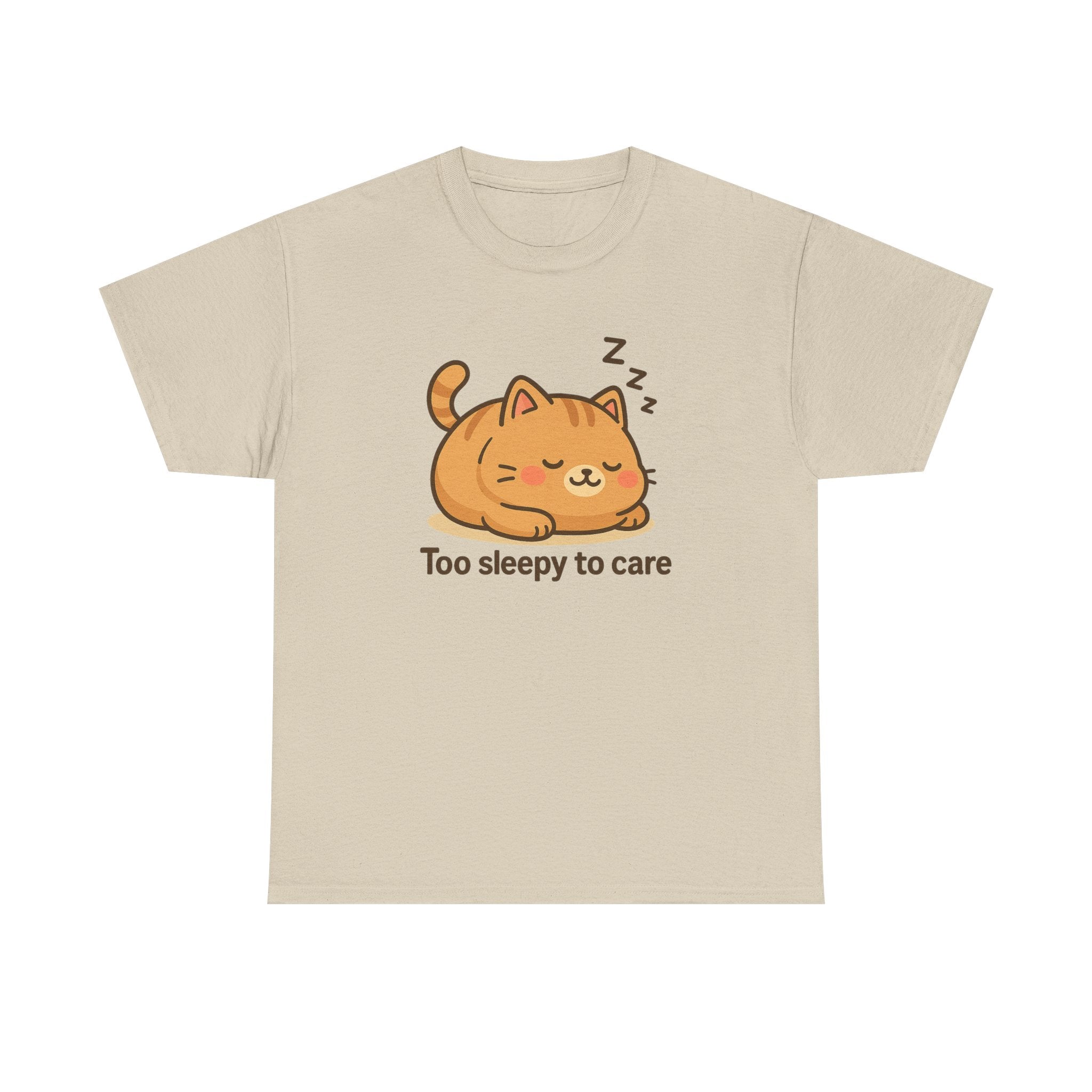Too Sleepy to Care Cat T-Shirt - Adult