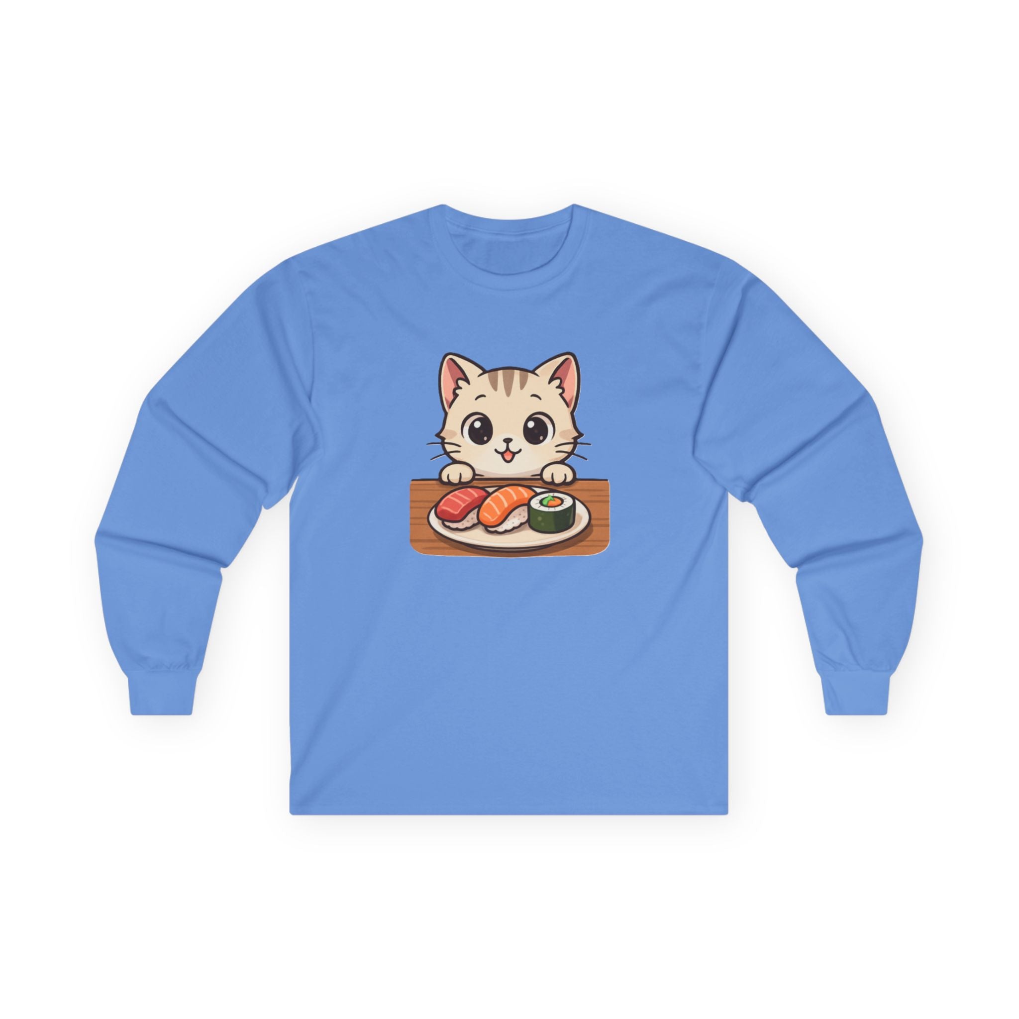 Cat Sushi Lover Long Sleeve Tee - Adult