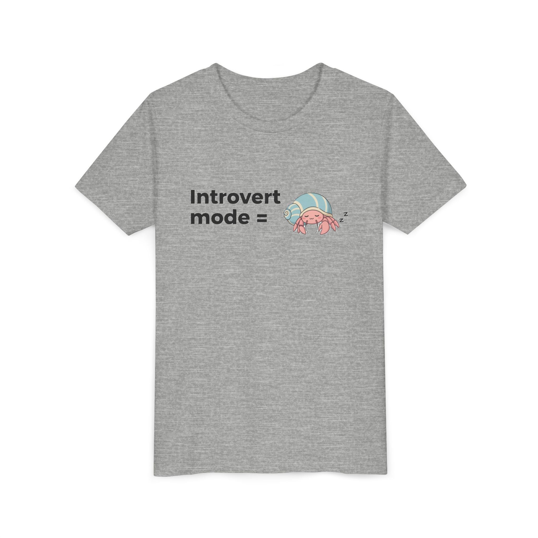 Youth Tee — "Introvert Mode" Cute Shell Crab Graphic Kid's T-Shirt